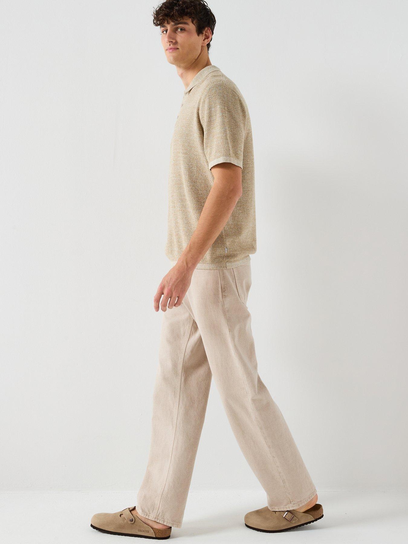 Image 5 of 6 of Jack & Jones George Knitted Polo Top - Light Brown