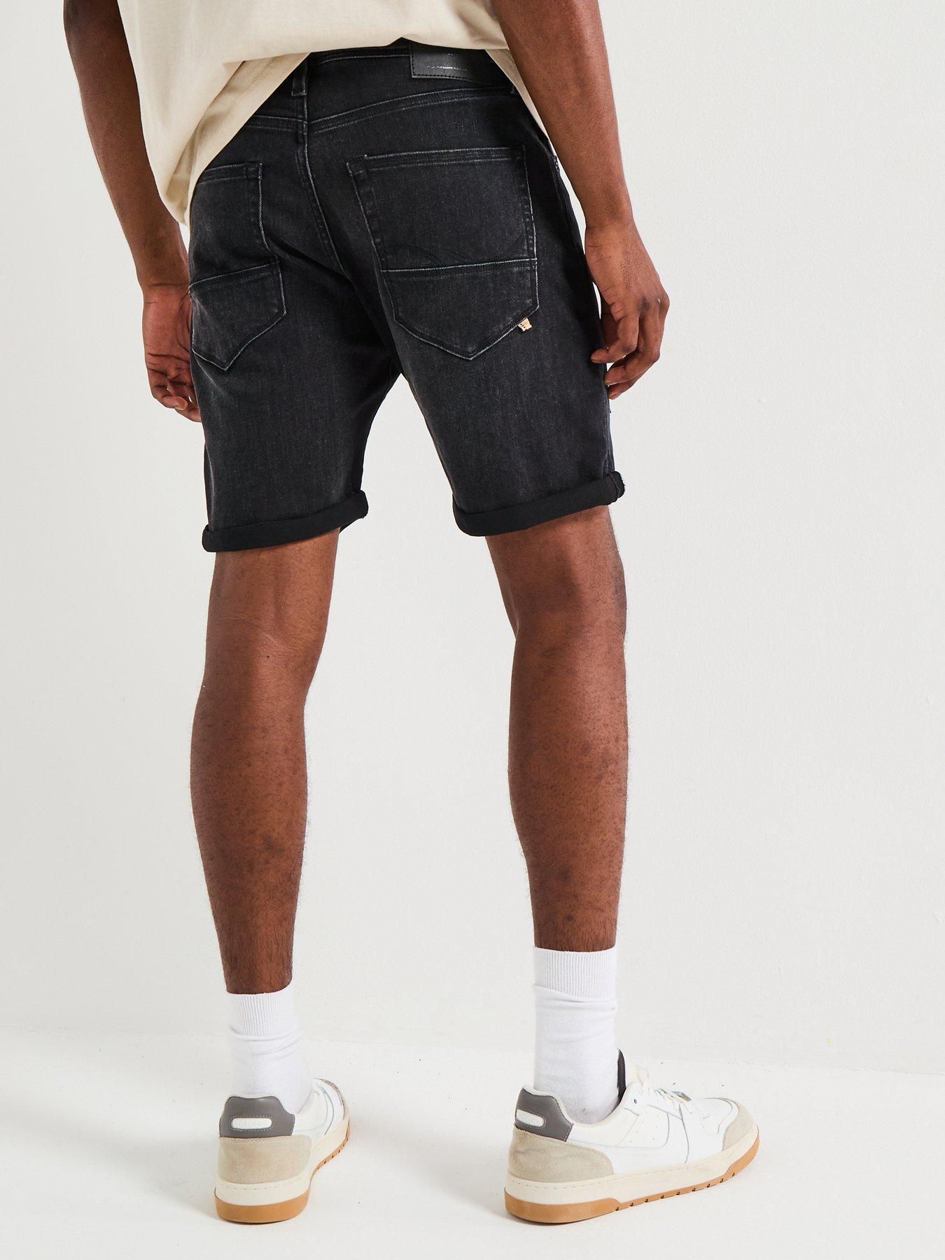 Image 2 of 6 of Jack & Jones Fox Denim Shorts - Black