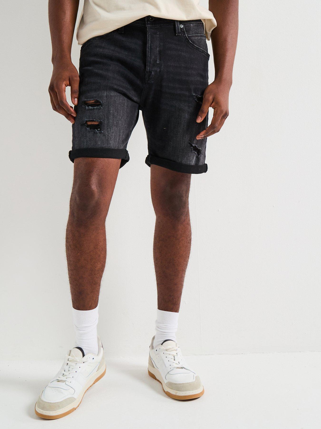 Image 4 of 6 of Jack & Jones Fox Denim Shorts - Black