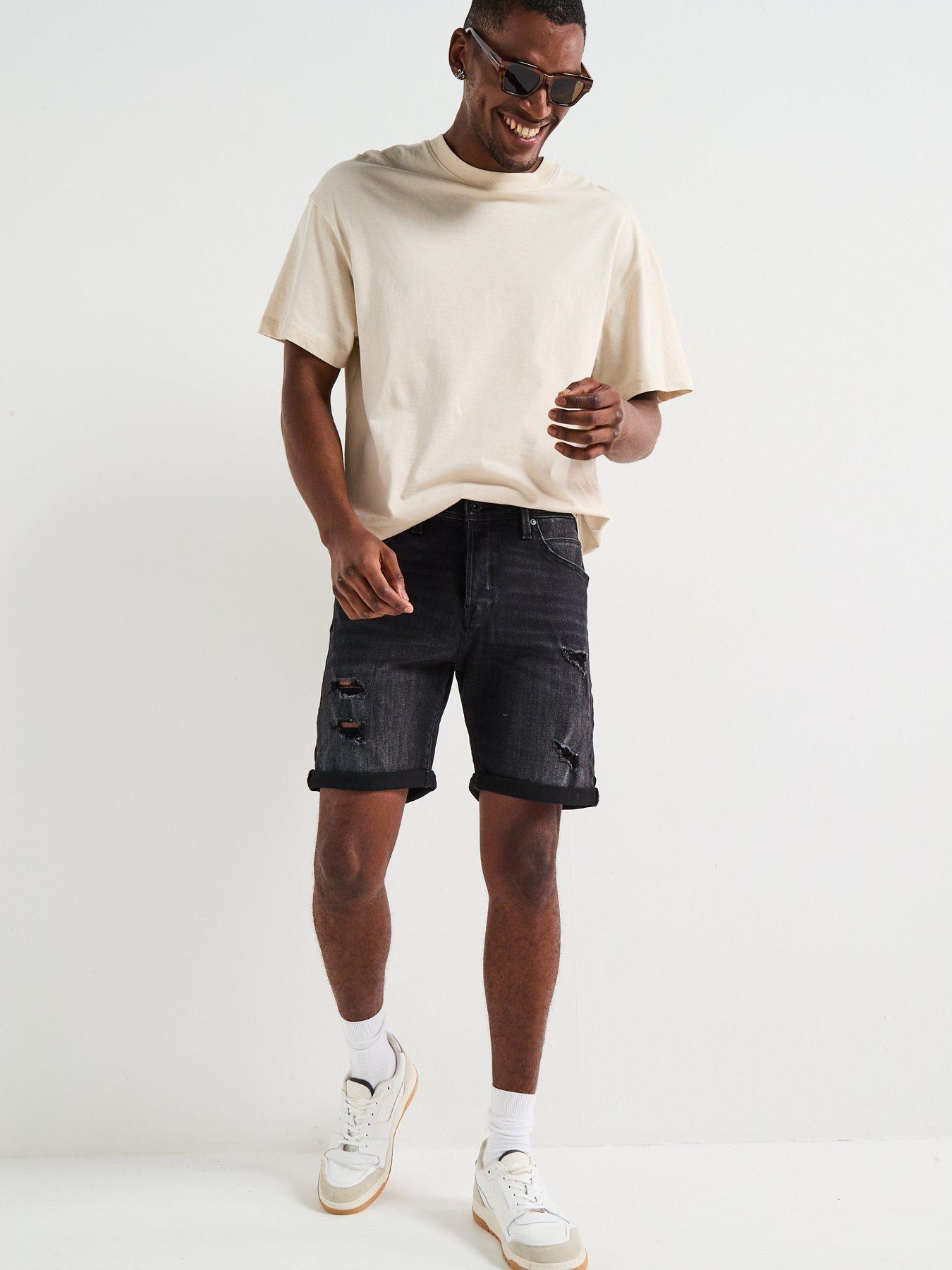 Image 6 of 6 of Jack & Jones Fox Denim Shorts - Black