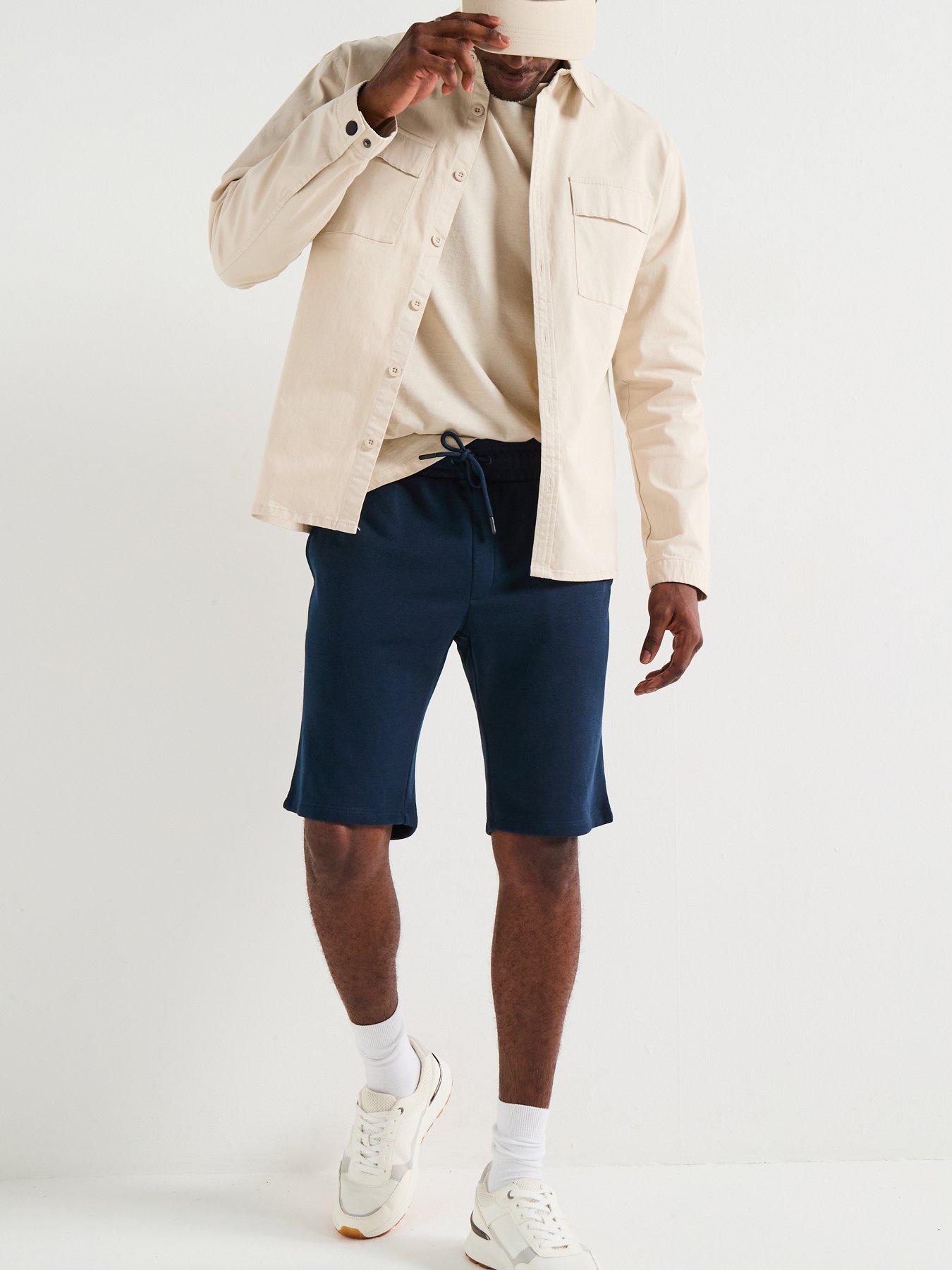 Jack & Jones Bradley Mid Length Sweat Shorts - Navy