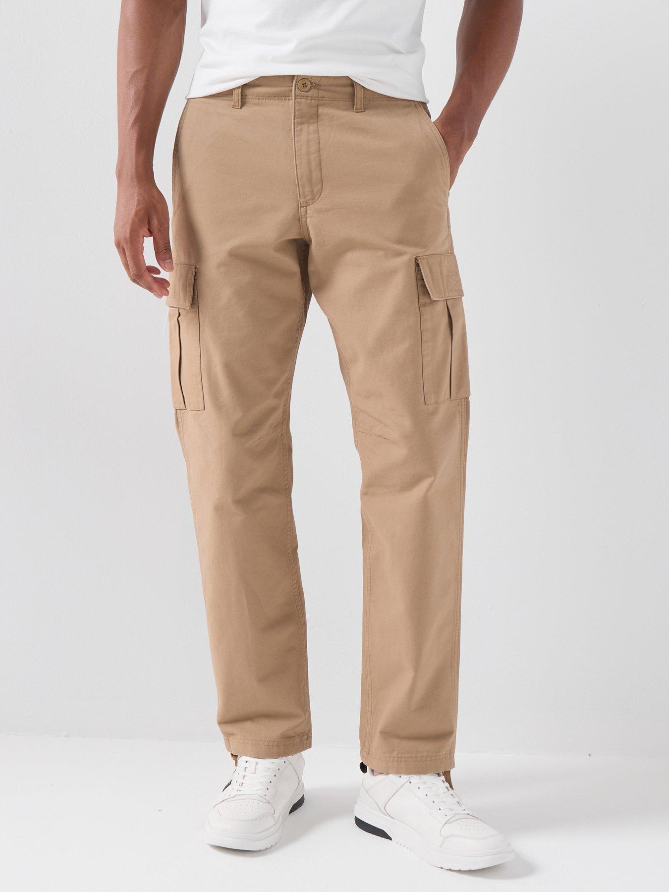 Jack & Jones Kane Cargo Trousers, Elmwood, Size 32, Inside Leg 34, Men