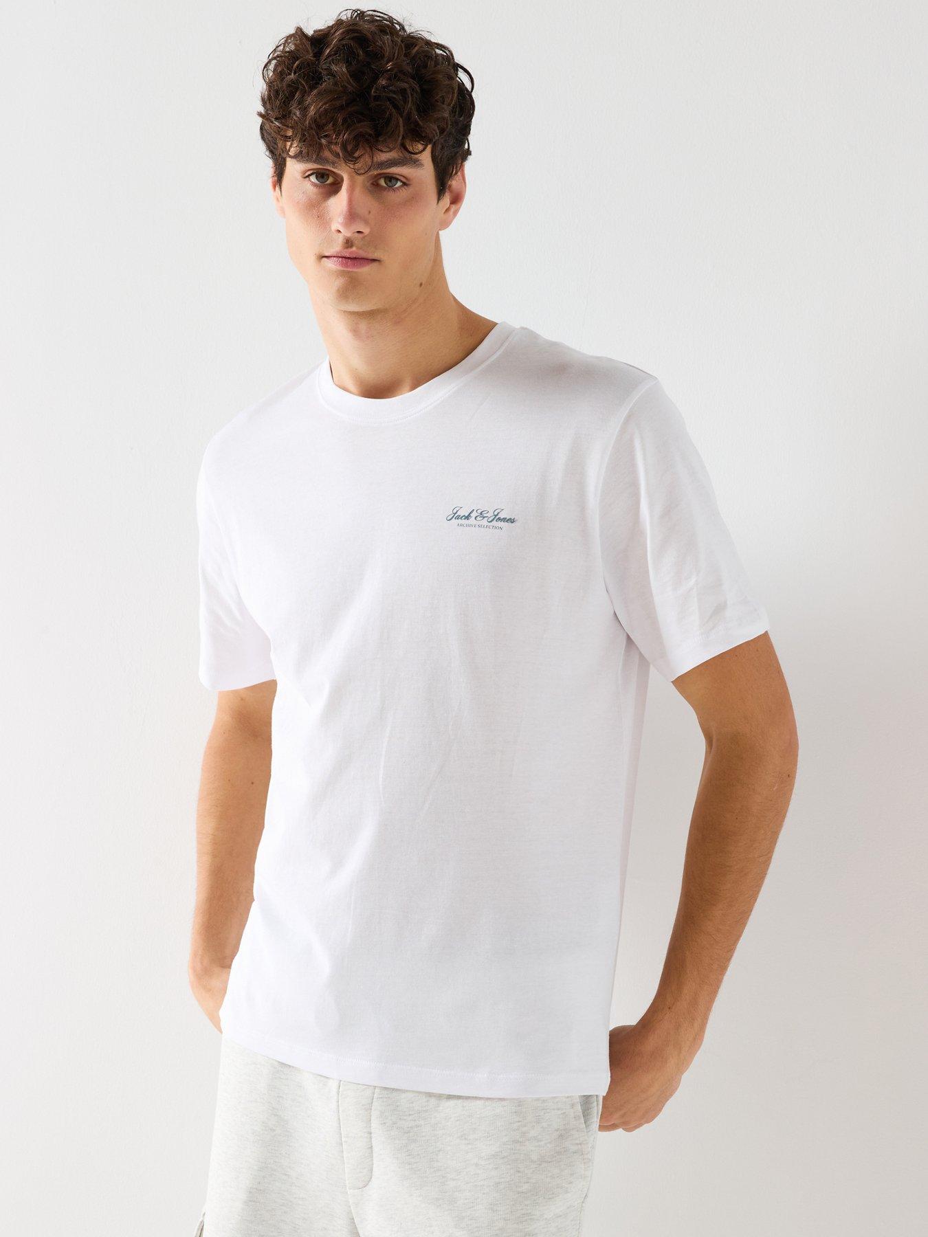 Image 1 of 6 of Jack & Jones Archive Graphic Short Sleeve T-Shirt - White