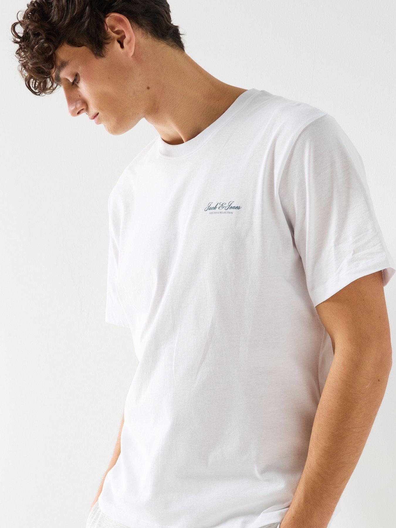 Image 5 of 6 of Jack & Jones Archive Graphic Short Sleeve T-Shirt - White