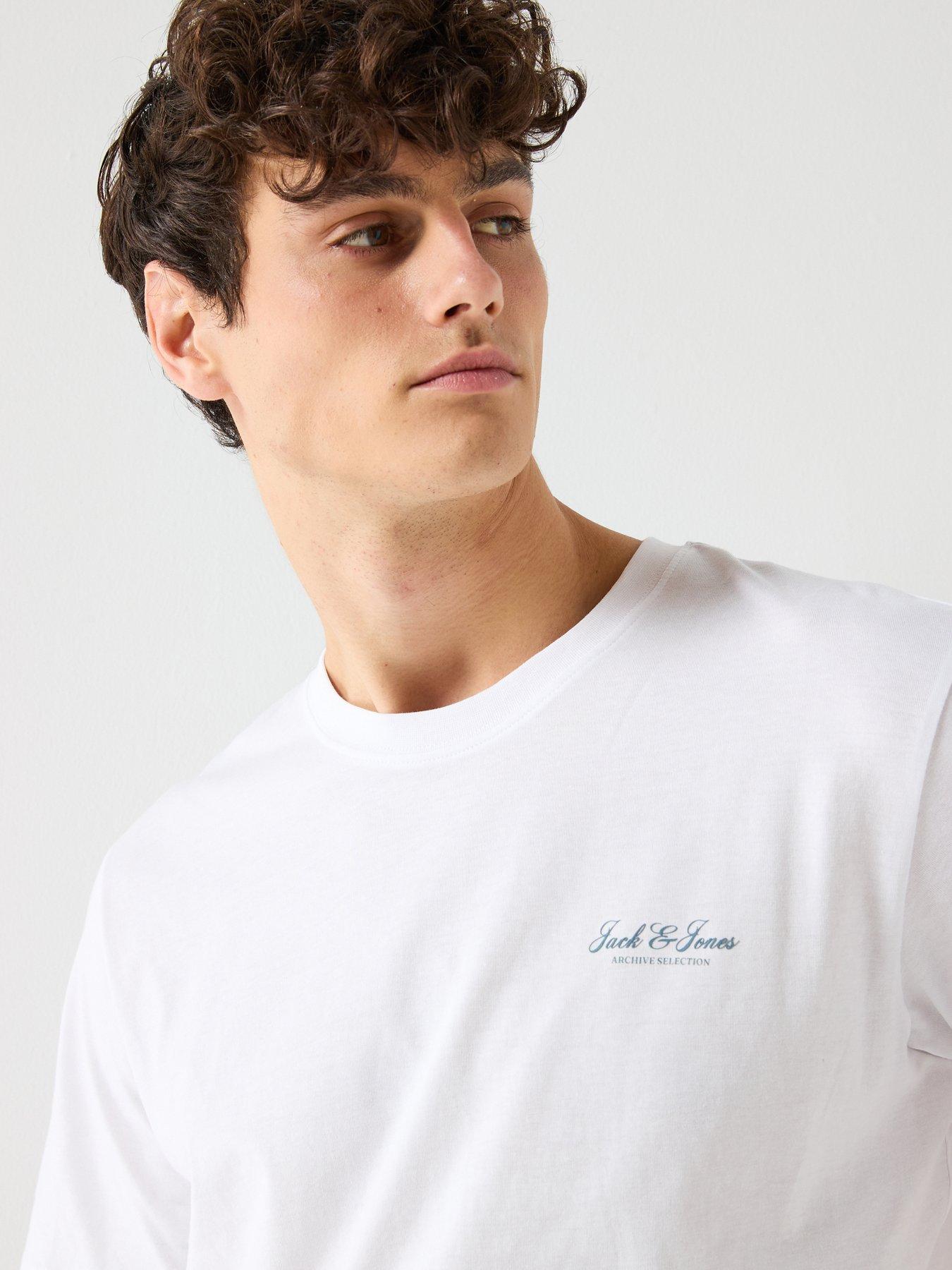 Image 6 of 6 of Jack & Jones Archive Graphic Short Sleeve T-Shirt - White