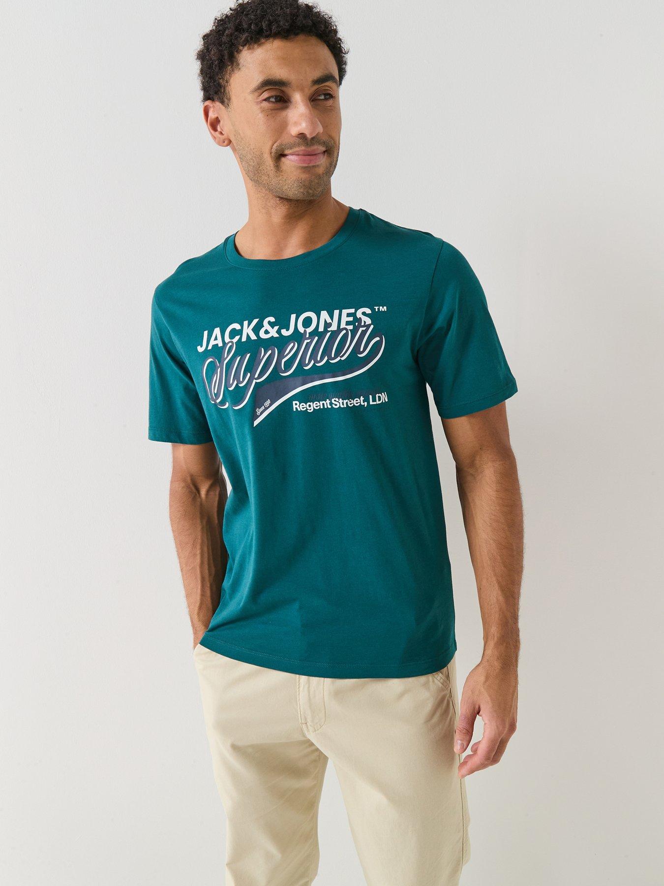 Jack & Jones Logo Short Sleeve T-Shirt - Dark Green
