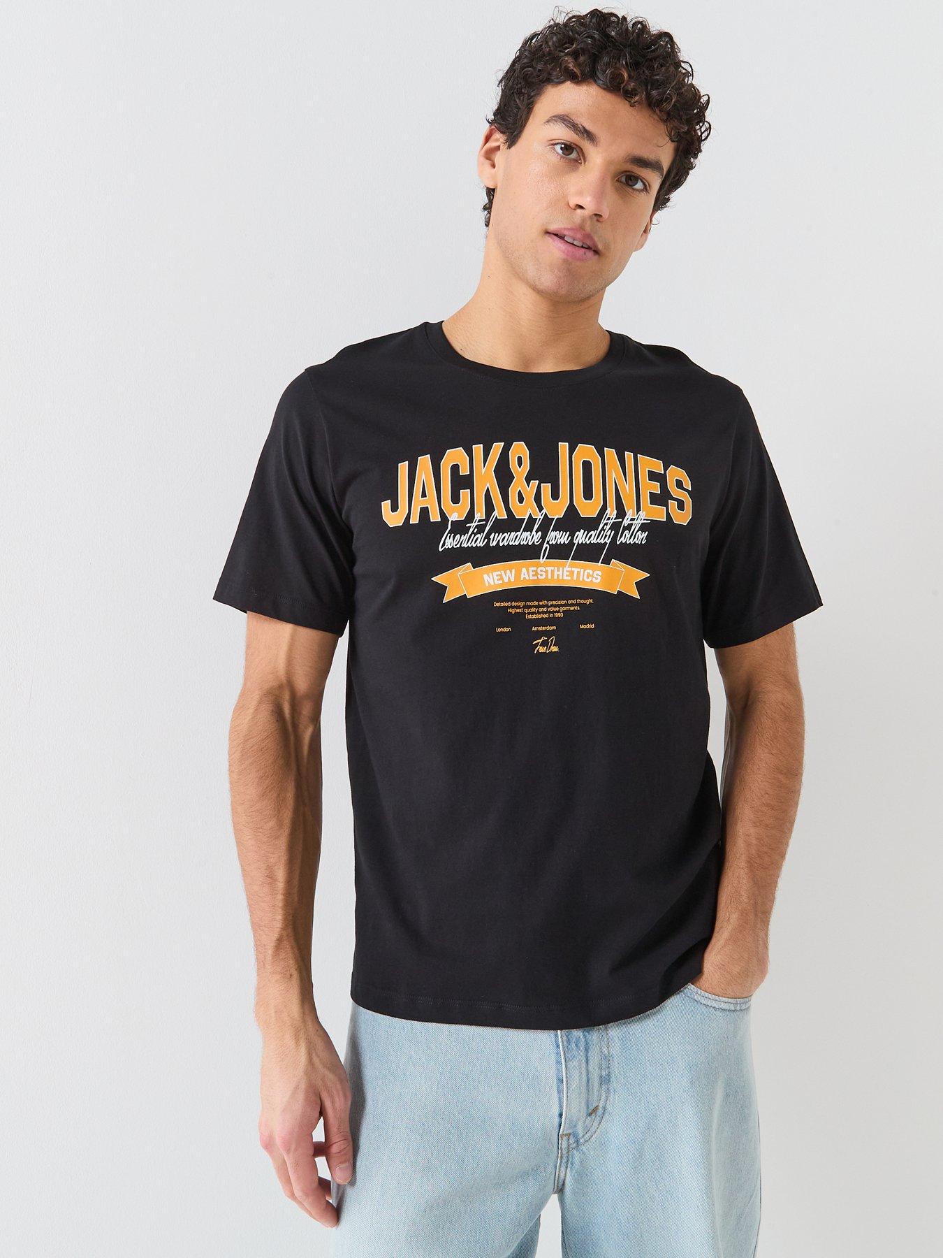 Jack & Jones Logo Short Sleeve T-Shirt - Black