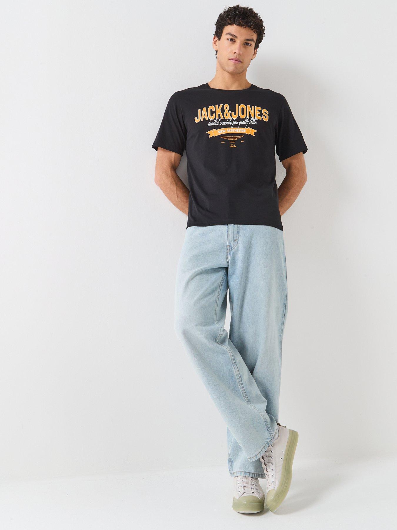 Image 3 of 6 of Jack & Jones Logo Short Sleeve T-Shirt - Black