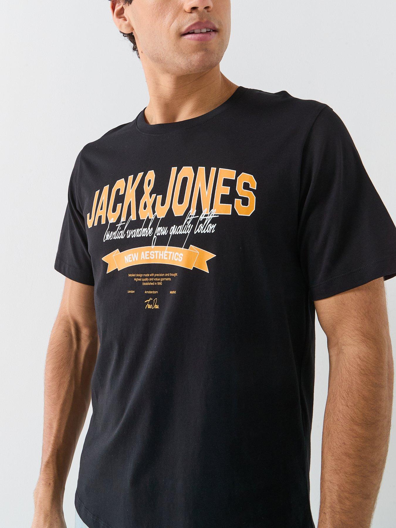 Image 5 of 6 of Jack & Jones Logo Short Sleeve T-Shirt - Black