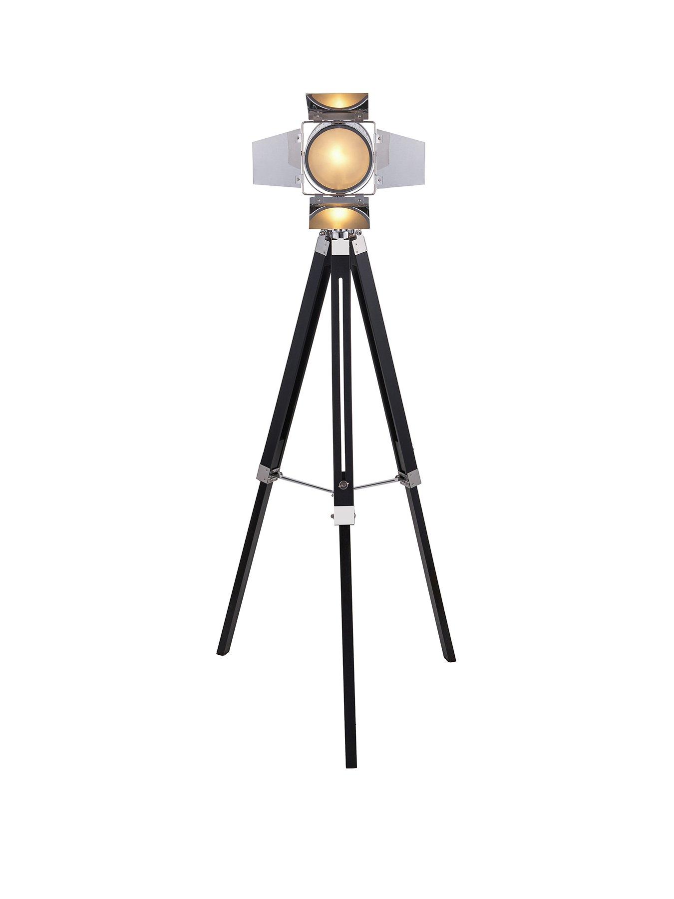 Image 2 of 7 of Pacific Lifestyle Hereford Silver and Black Tripod Floor Lamp