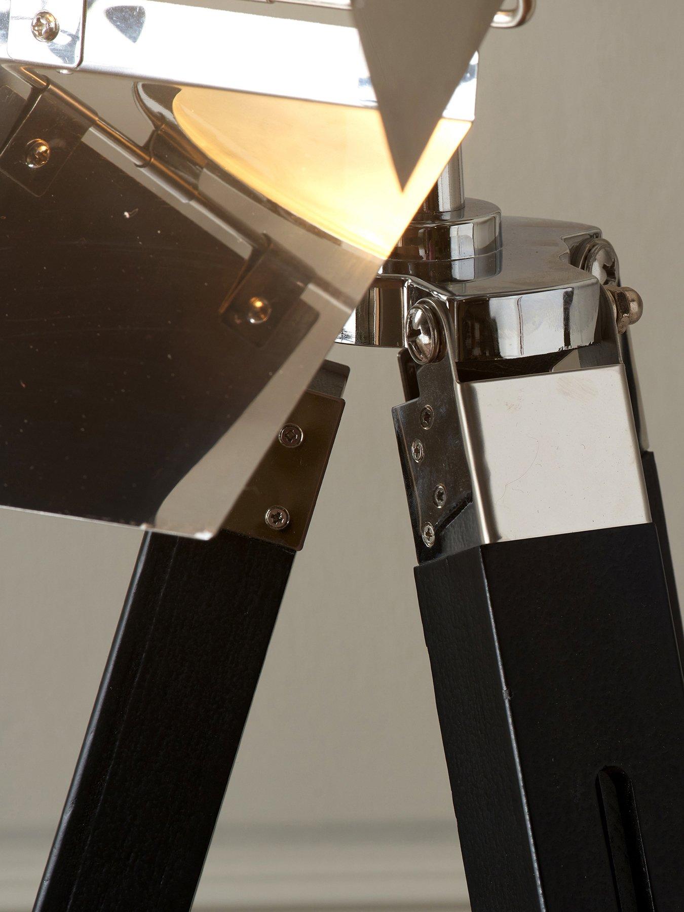 Image 3 of 7 of Pacific Lifestyle Hereford Silver and Black Tripod Floor Lamp