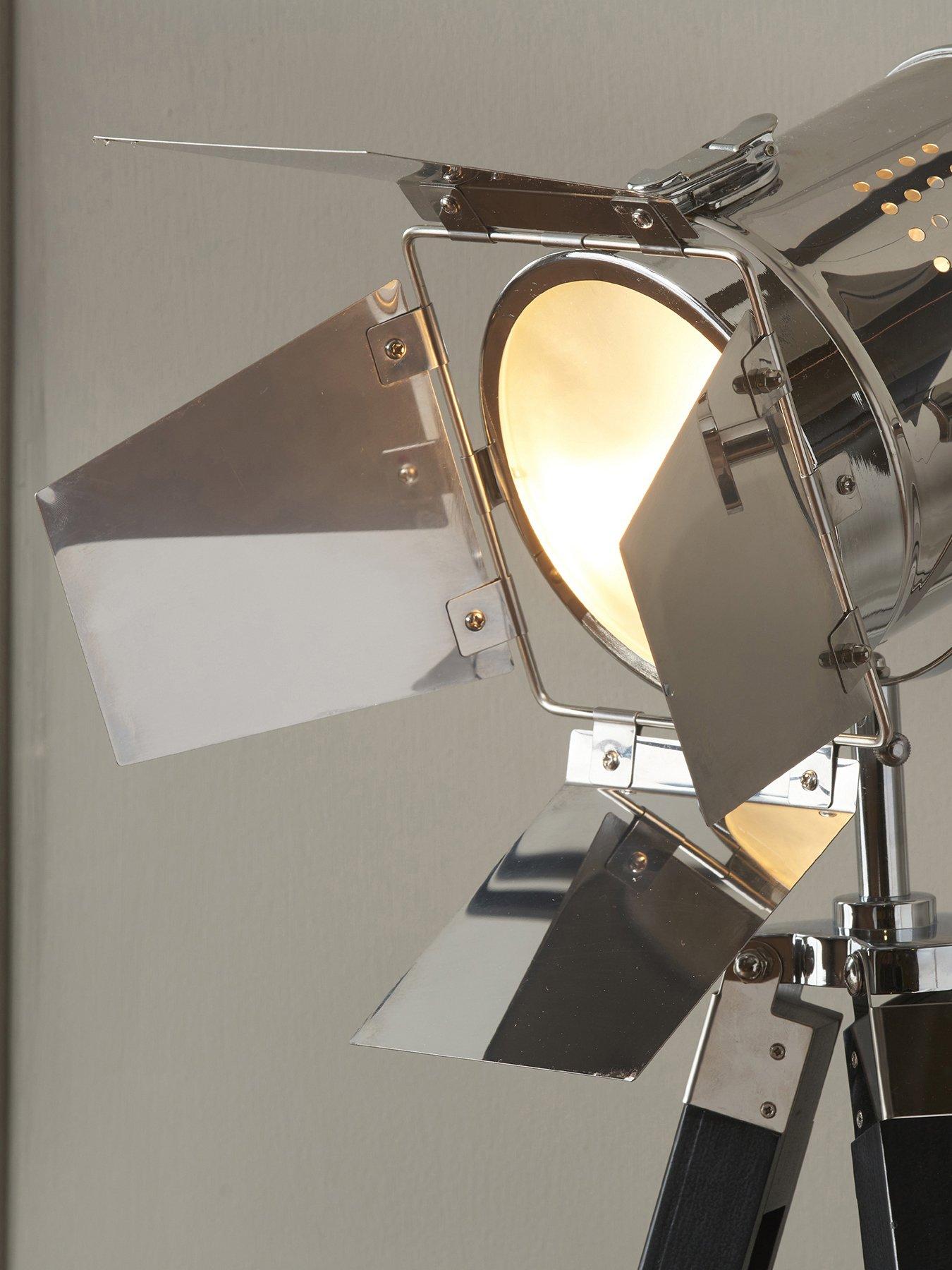 Image 4 of 7 of Pacific Lifestyle Hereford Silver and Black Tripod Floor Lamp