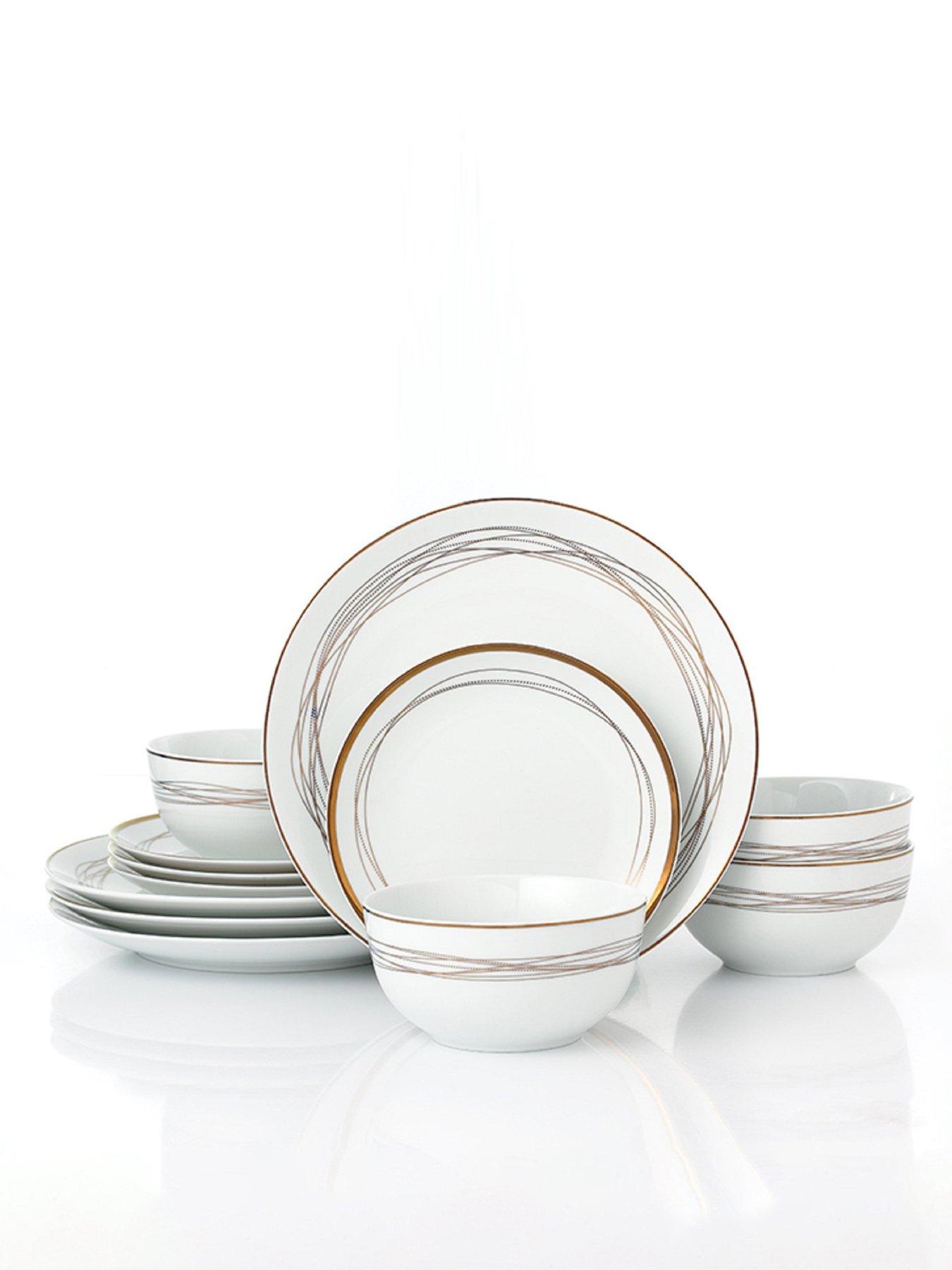 WATERSIDE 12pc Gold Swirl