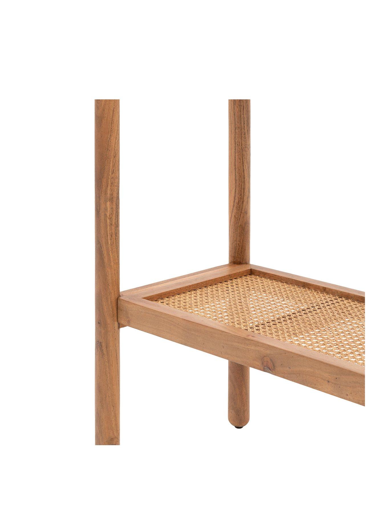 Image 3 of 5 of Gallery Direct Cannes Solid Acacia Wood &amp; Rattan Console Table