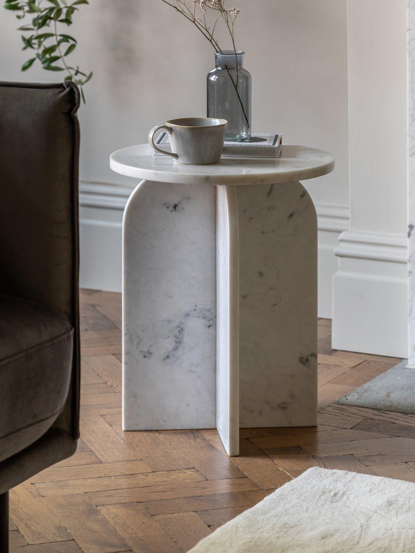 undefined Amina Side Table - White