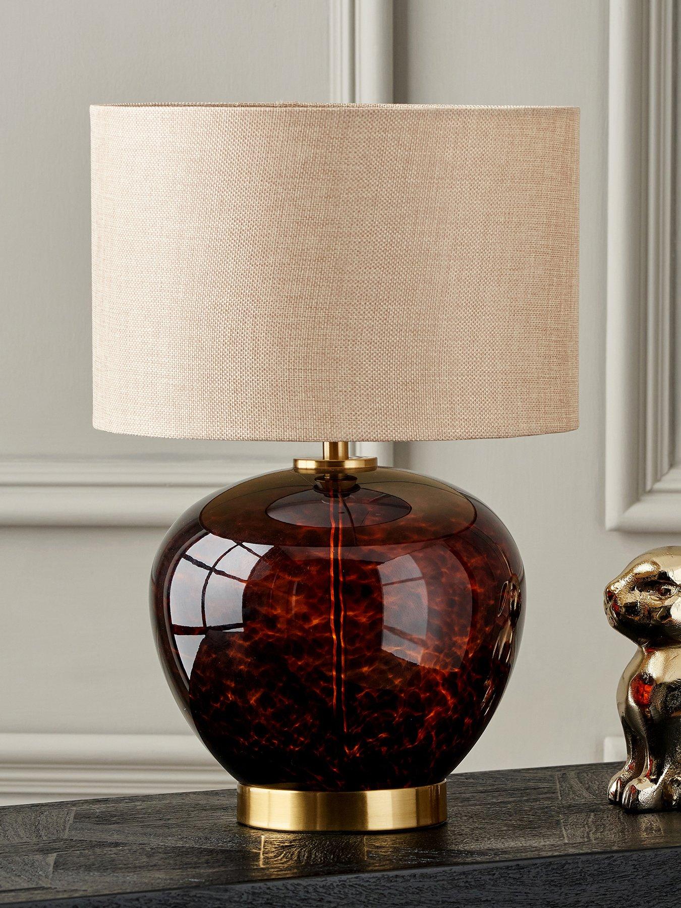 Pacific Lifestyle Lucien Tortoiseshell Glass Table Lamp