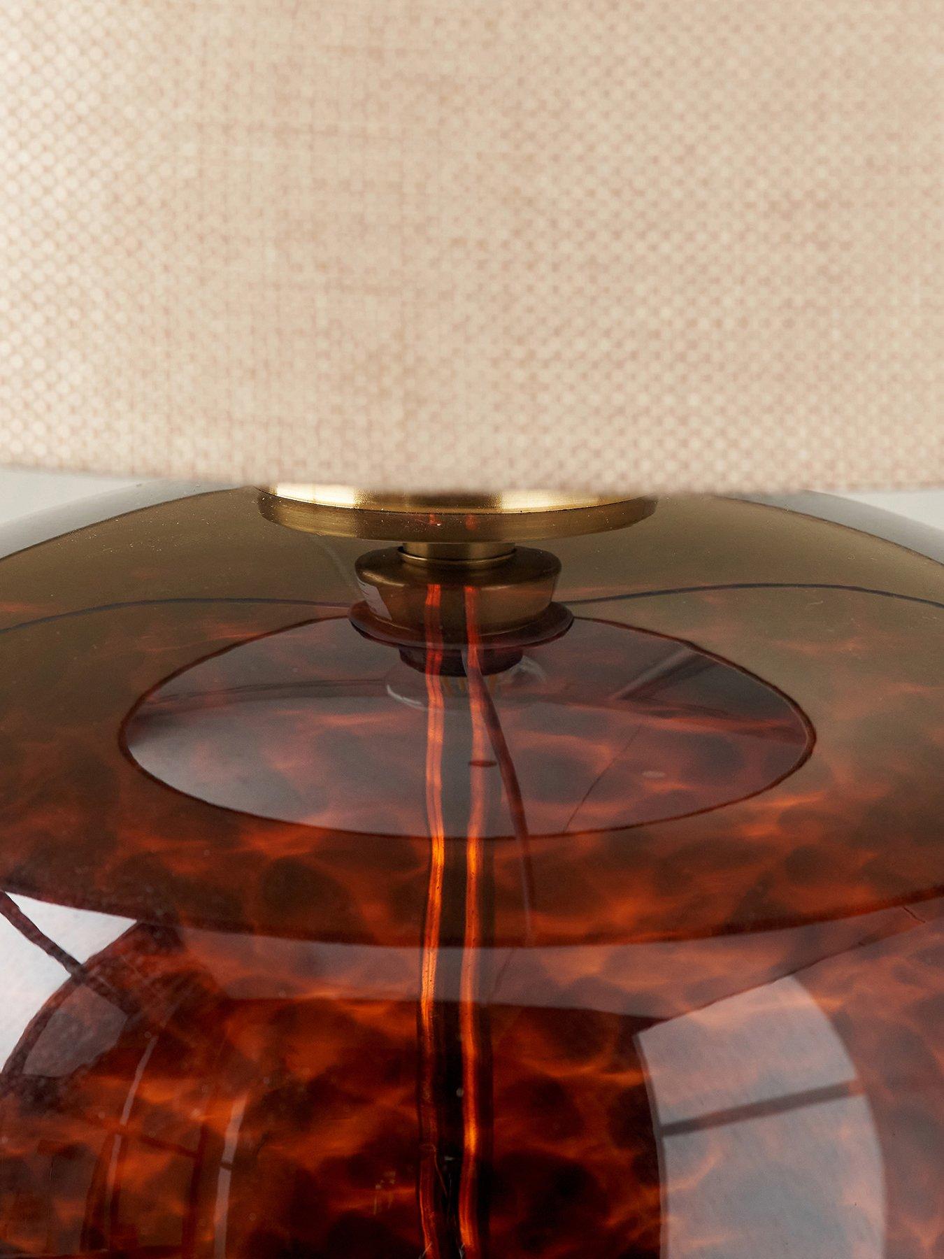 Pacific Lifestyle Lucien Tortoiseshell Glass Table Lamp | Very