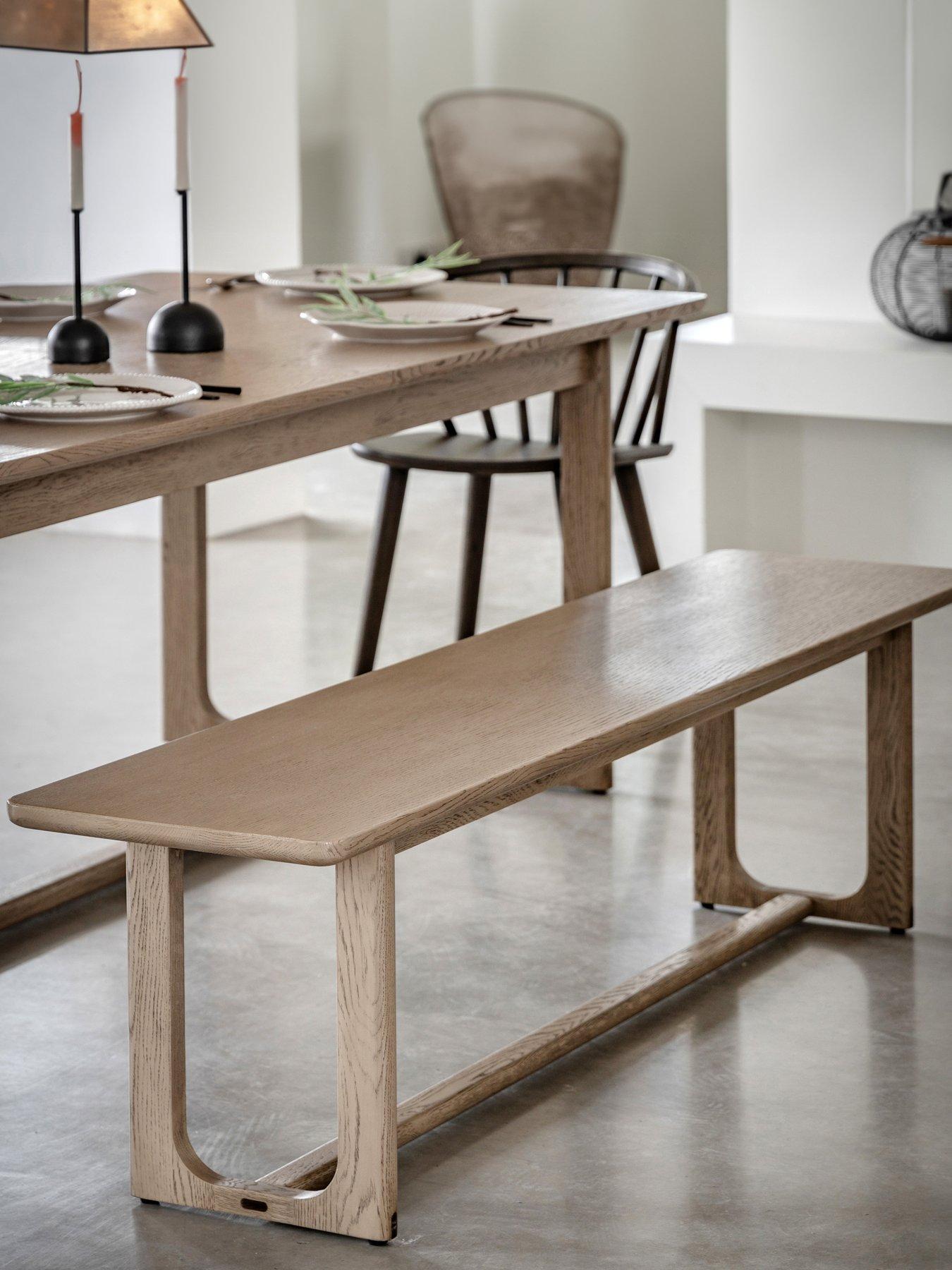 Gallery Direct Craft Dining Bench - Smoked Oak