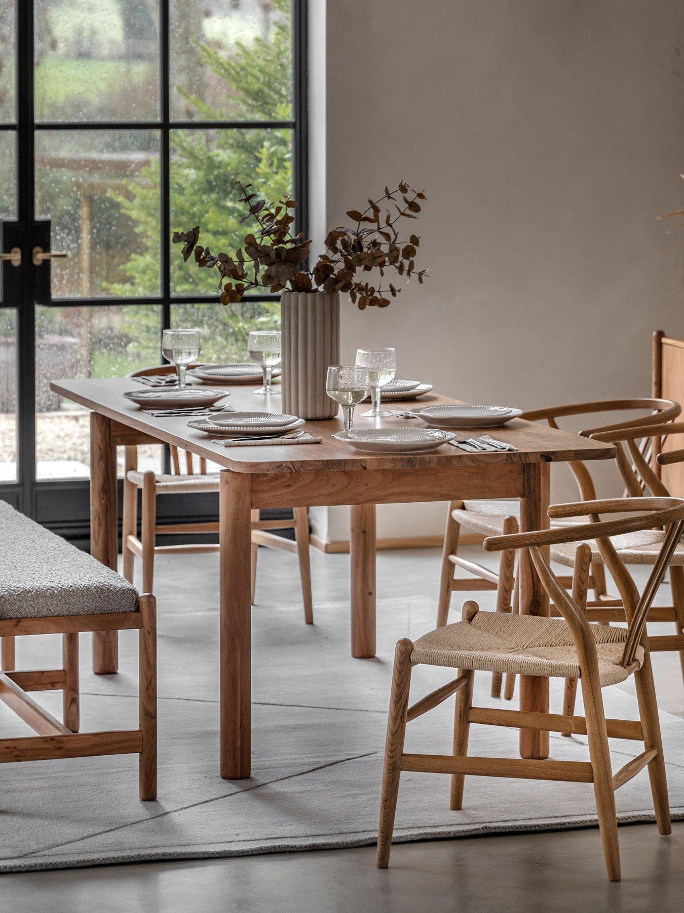 Image 1 of 7 of Gallery Direct Cannes Solid Acacia Wood Dining Table