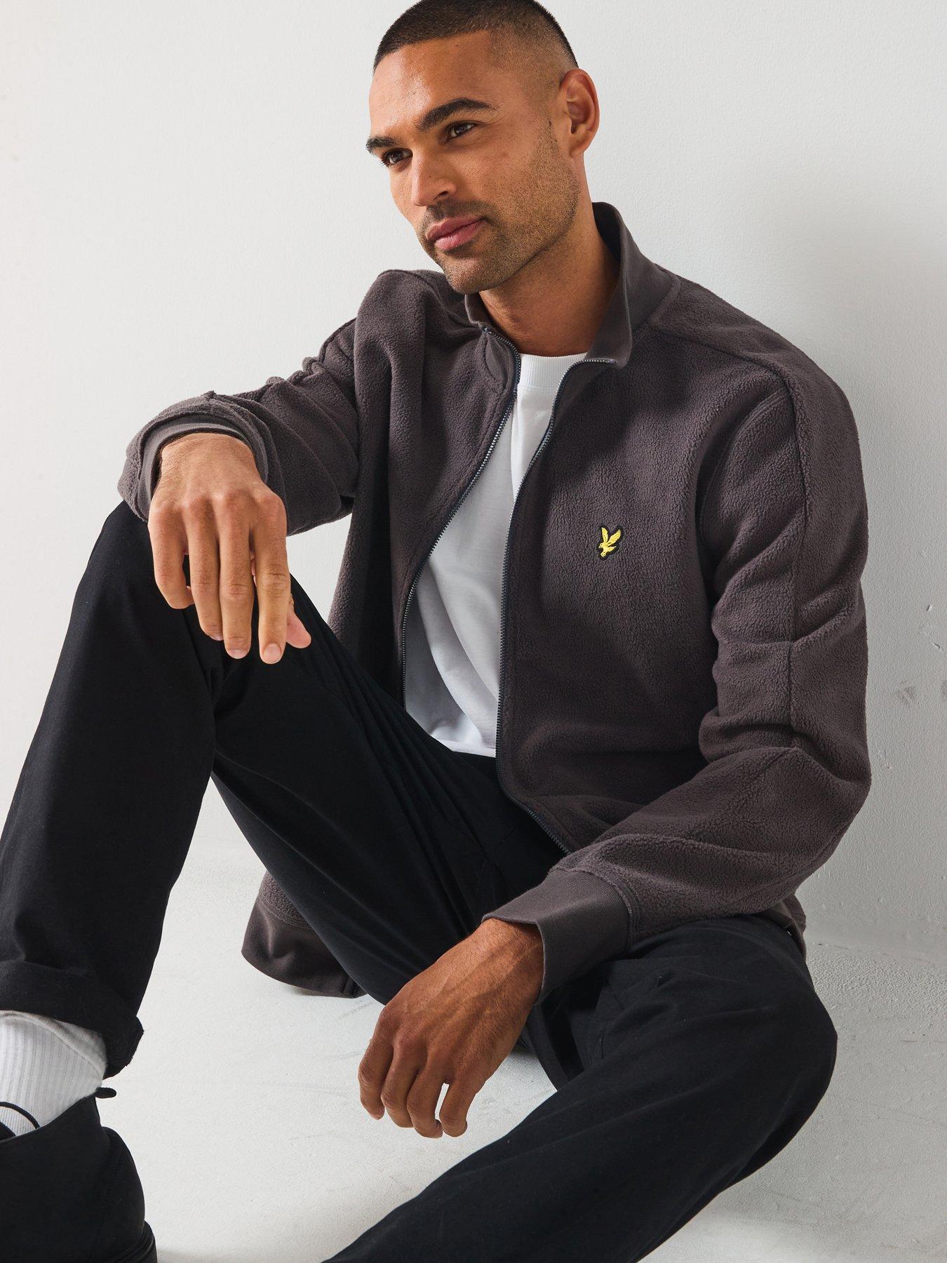 Lyle & Scott Polar Fleece Track Jacket- Grey