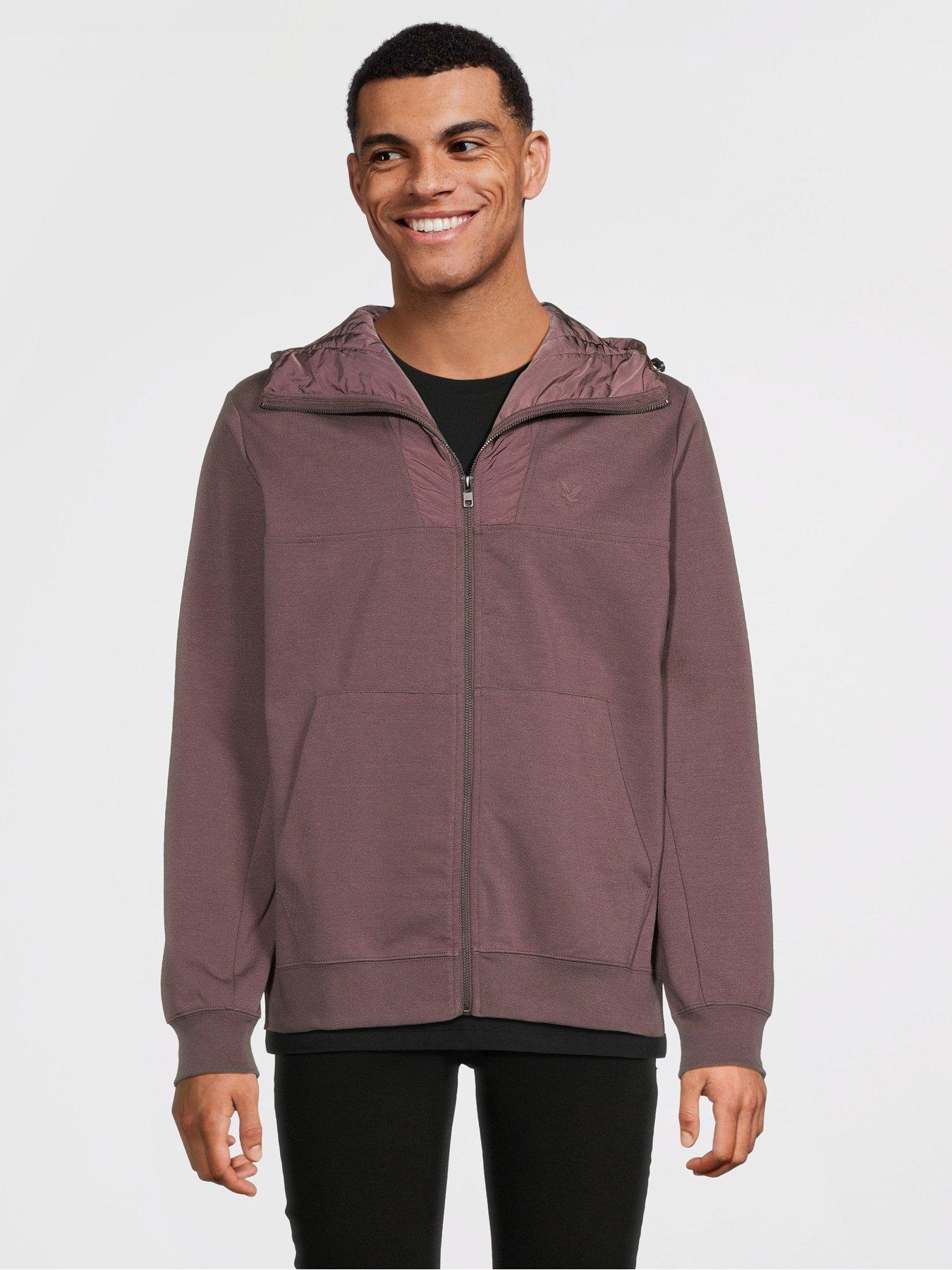 Lyle & Scott Panelled Hybrid Jacket- Brown