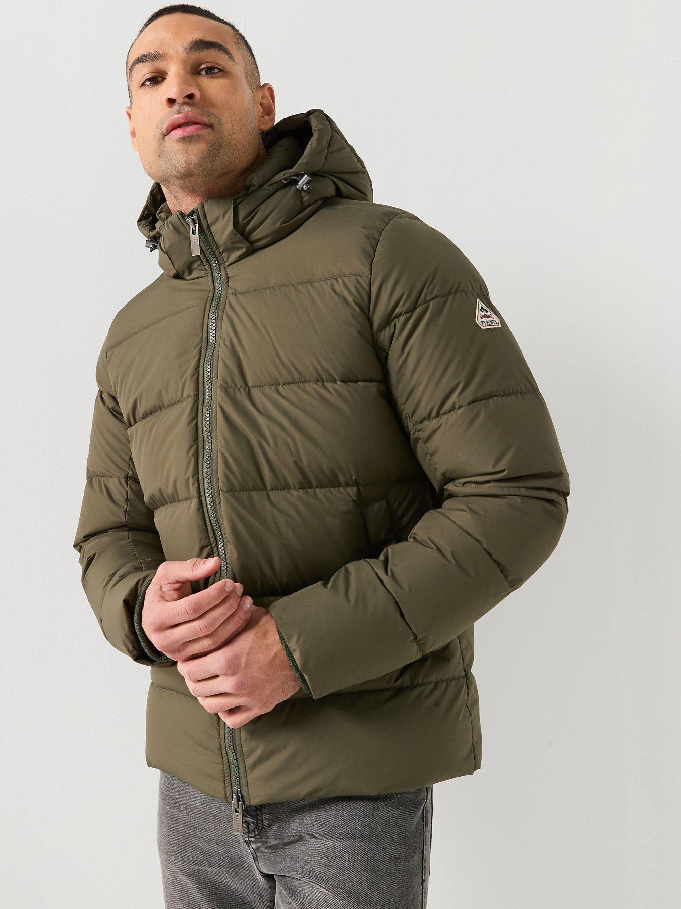 Pyrenex Spoutnic Mini Ripstop Hooded Water Repellent Jacket, Dark Khaki, Size 2Xl, Men