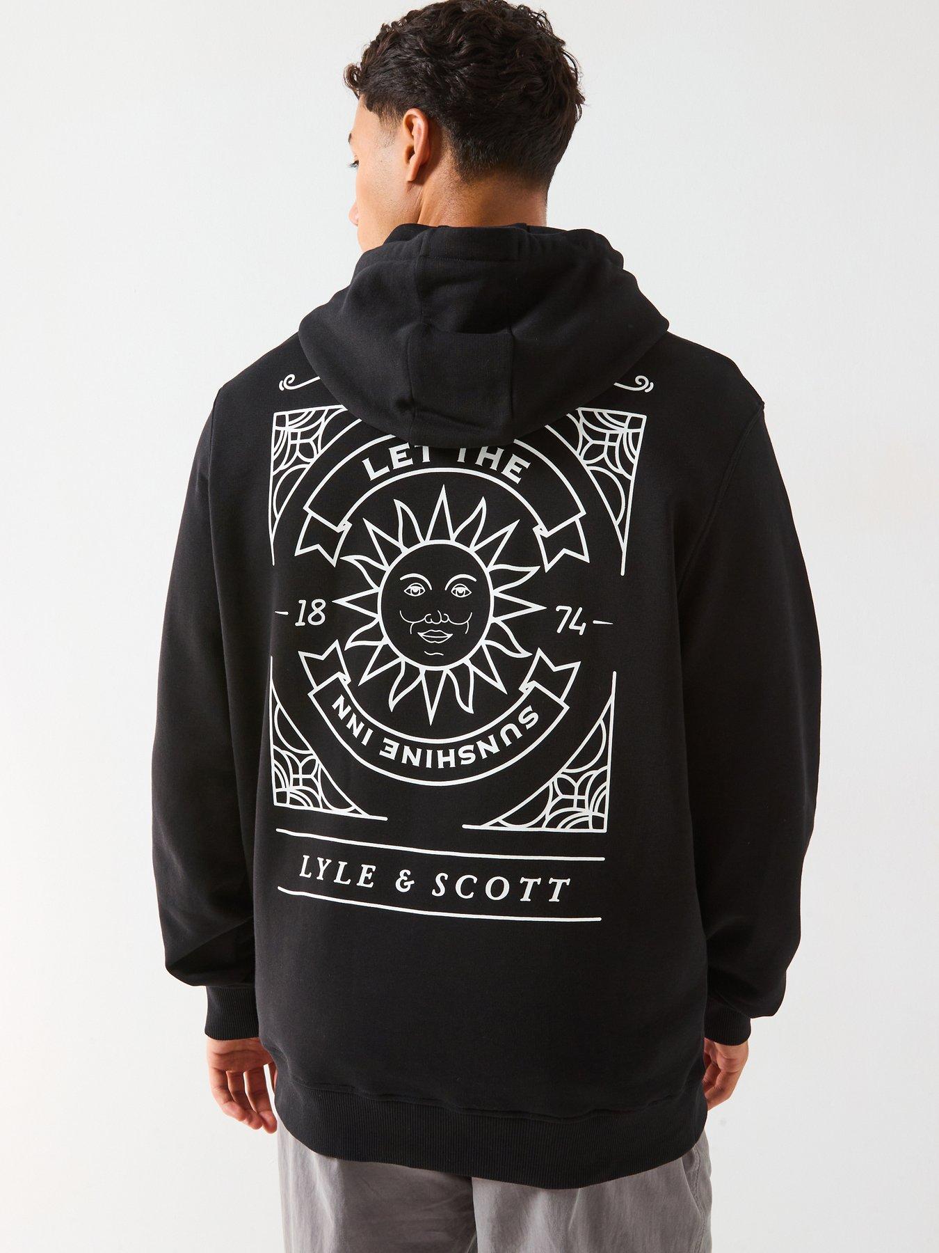 Lyle & Scott Sunshine Inn Graphic Hoodie- Black