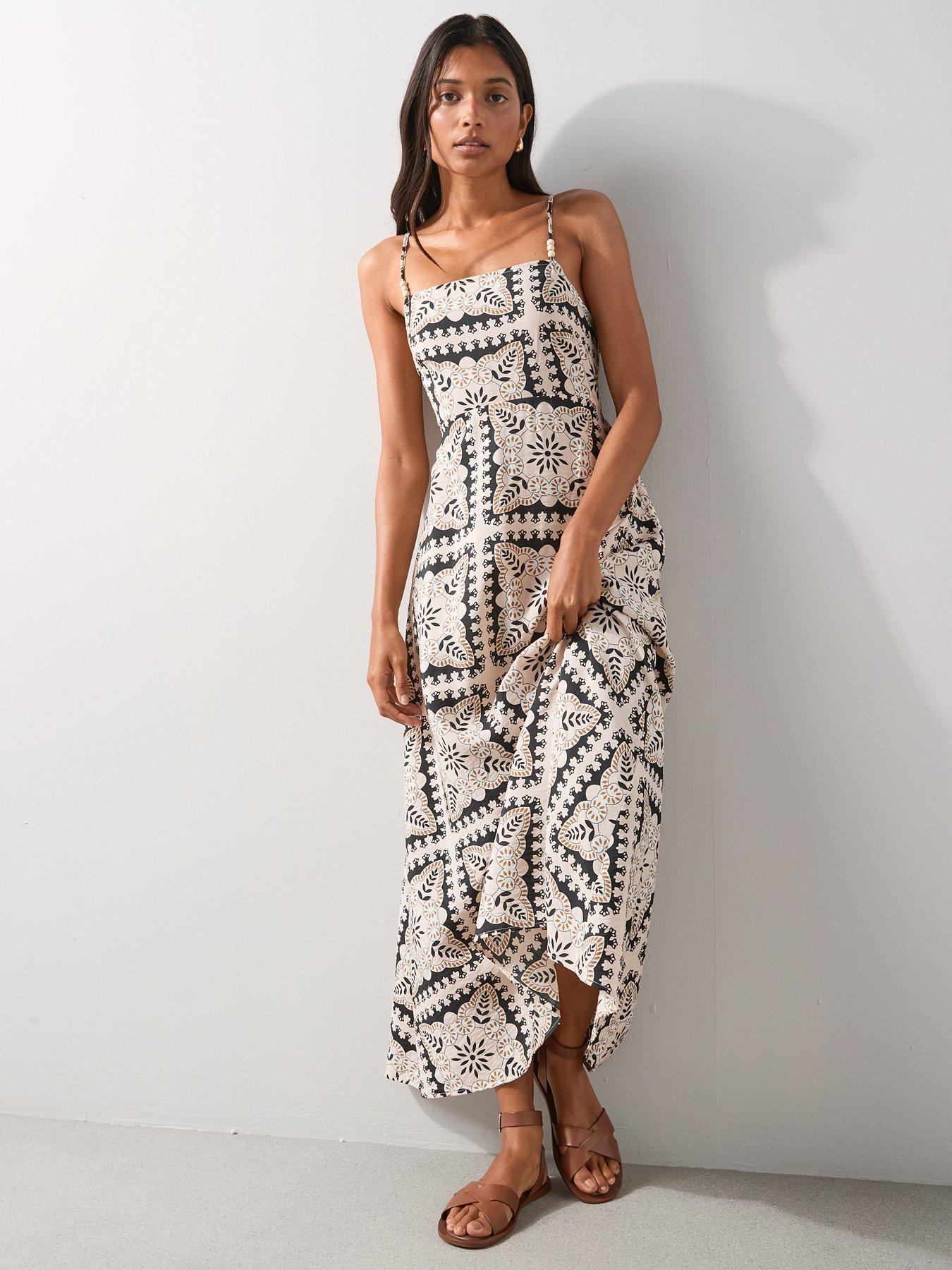 Image 6 of 7 of The Very Collection Tile Print Strappy Maxi Dress - Multi