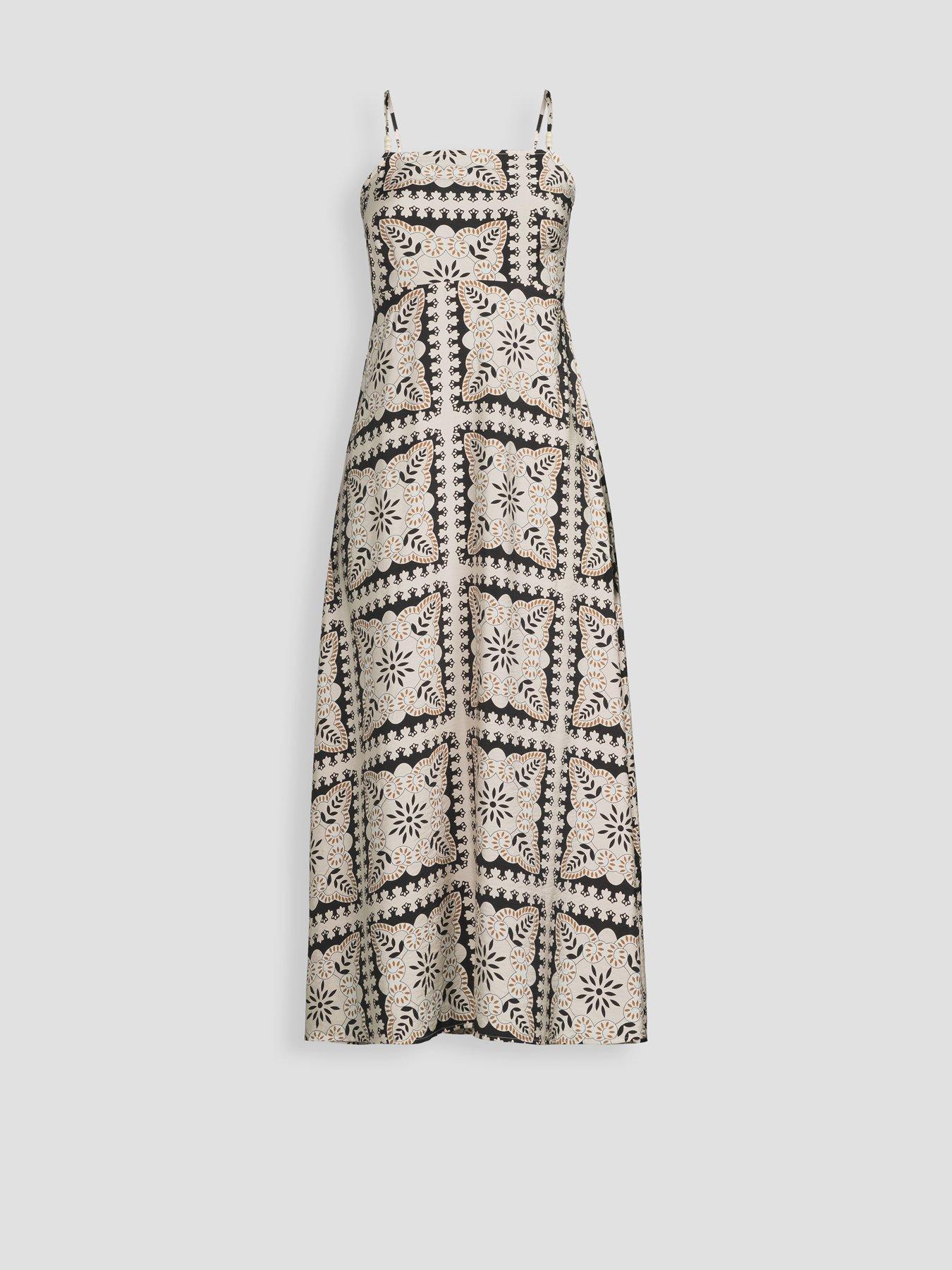 Image 7 of 7 of The Very Collection Tile Print Strappy Maxi Dress - Multi