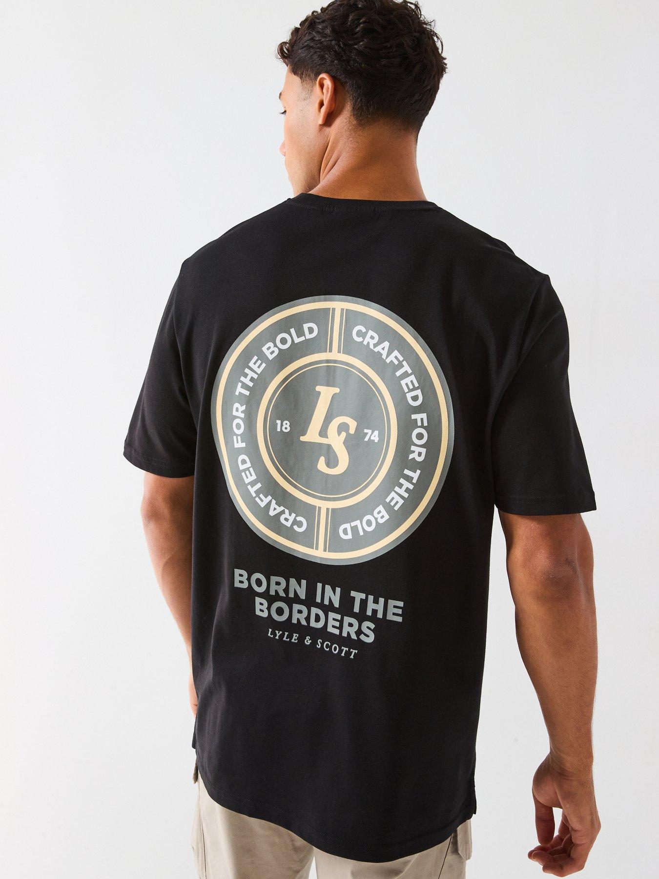 Lyle & Scott Born In The Borders Graphic T-Shirt- Black