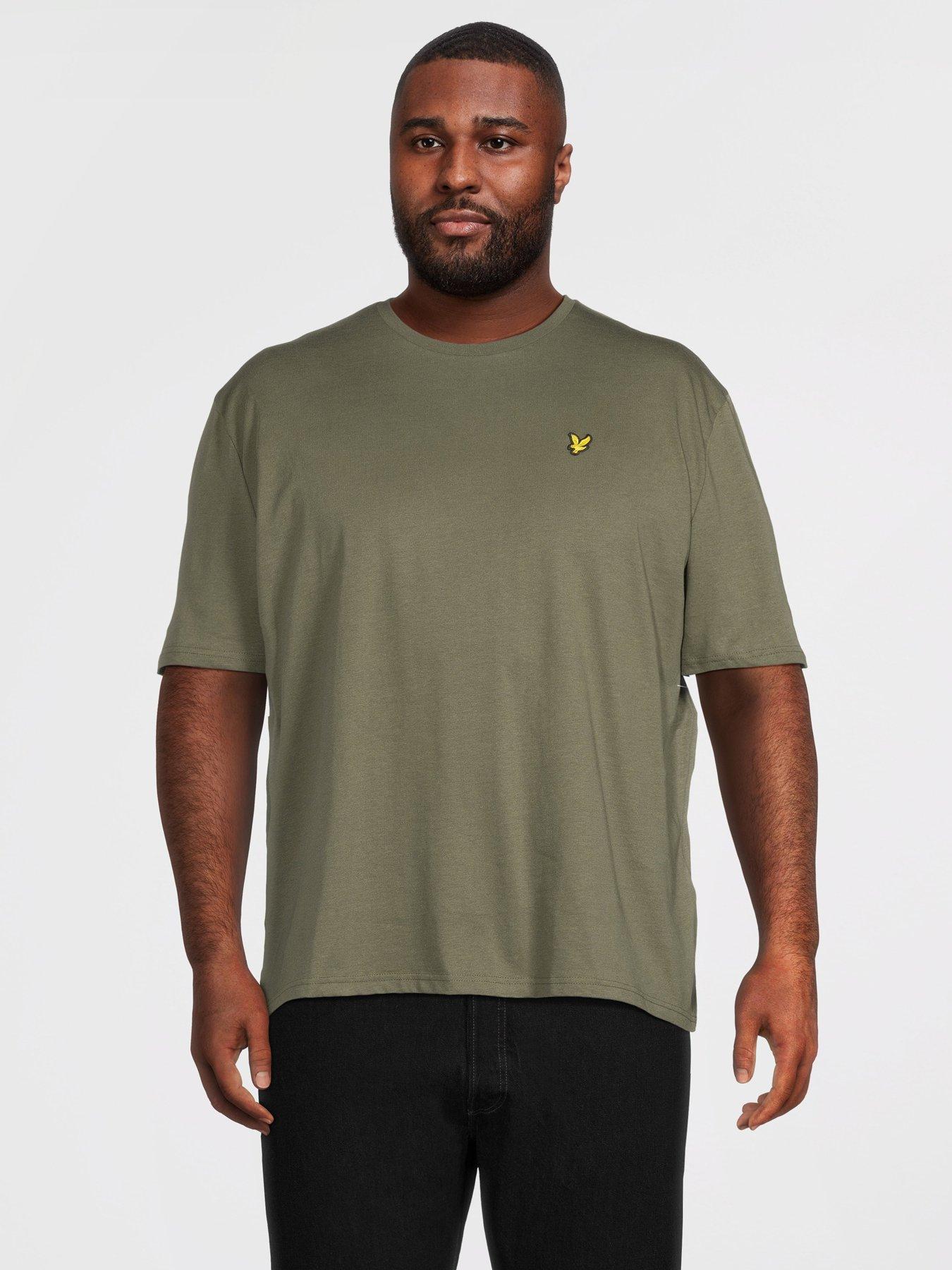 Lyle & Scott Big And Tall Plain T-Shirt- Blue