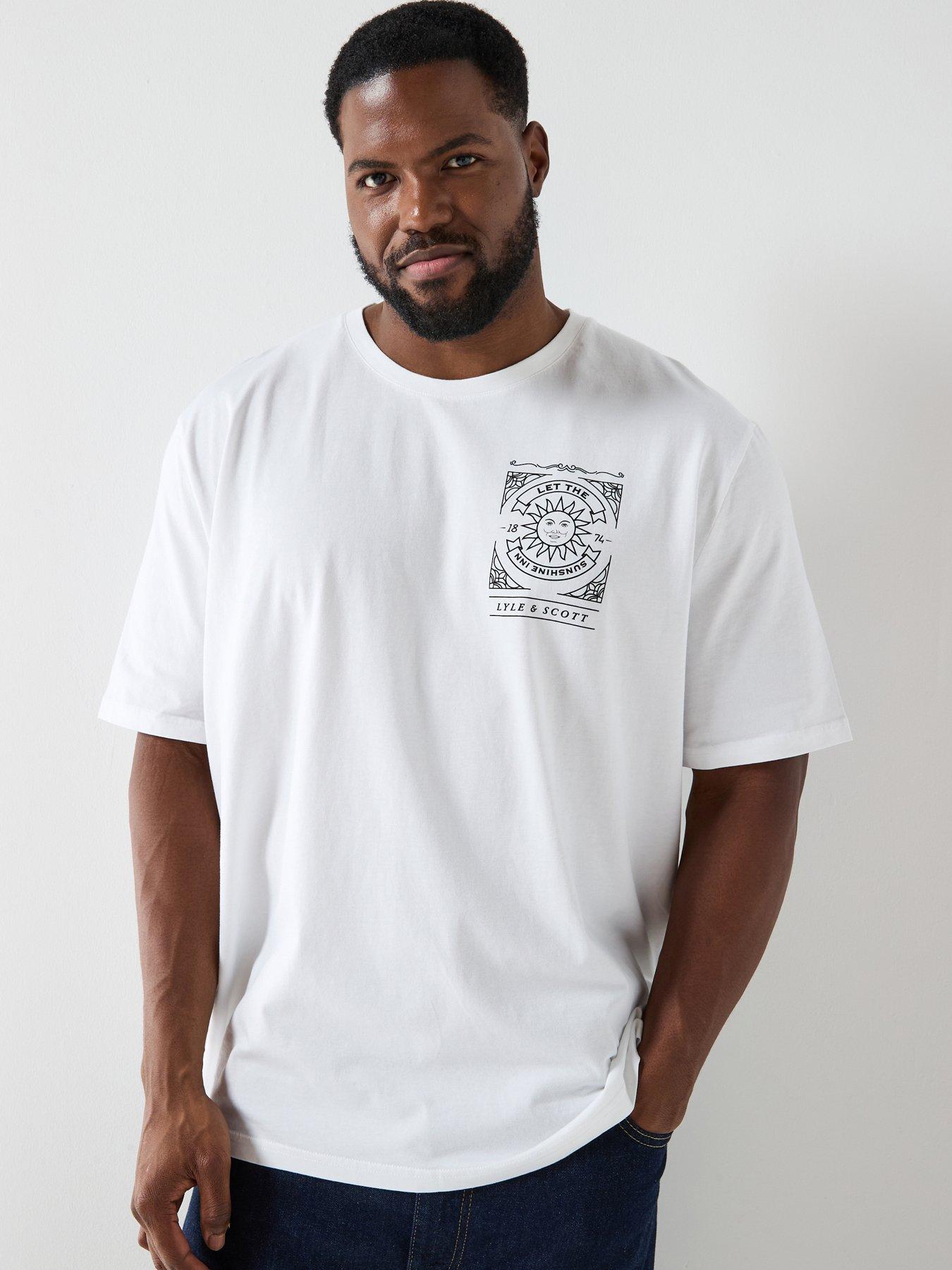 Lyle & Scott Big And Tall Sunshine Inn Graphic T-Shirt - White