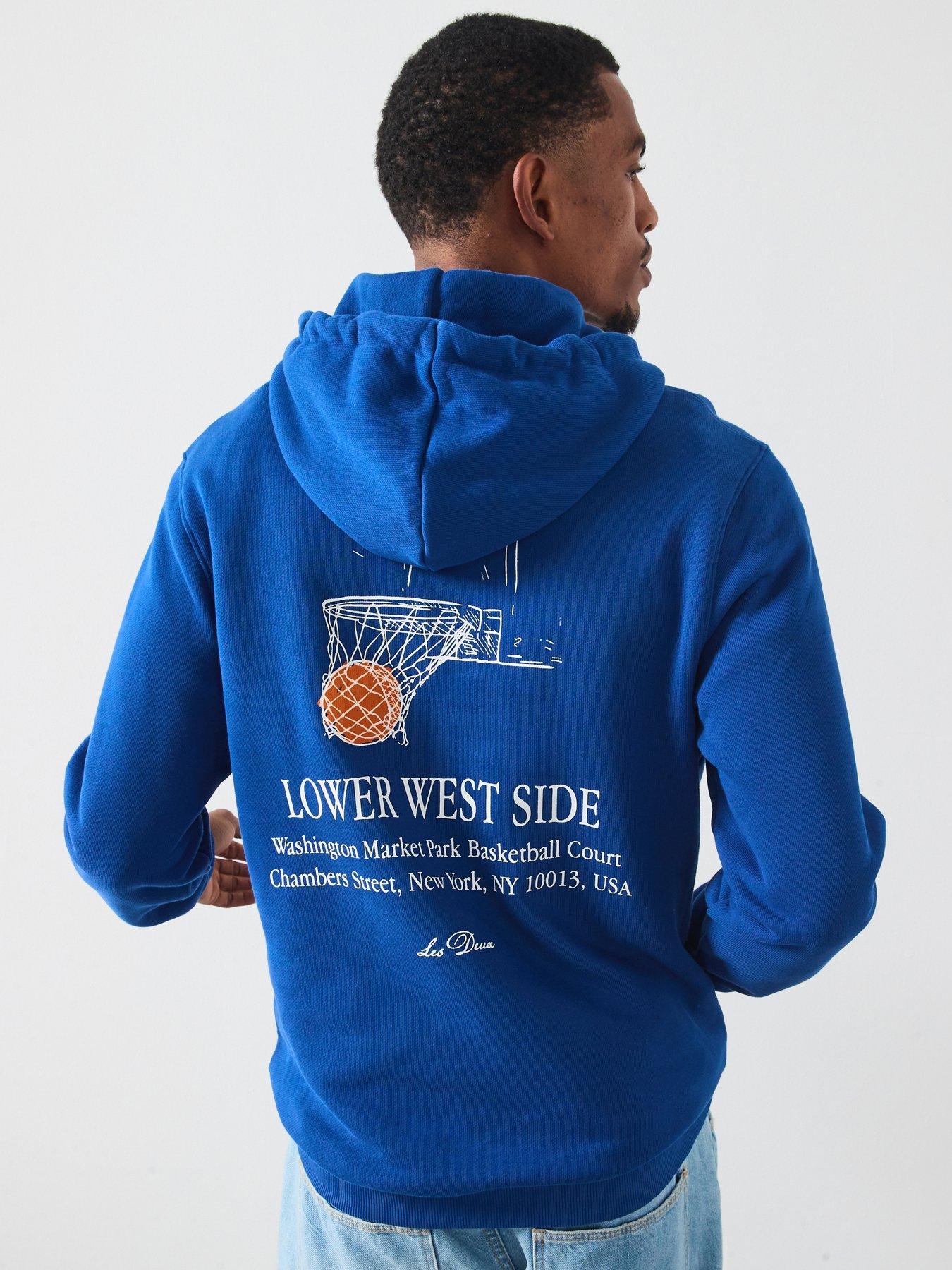 undefined West Side Back Graphic Overhead Hoodie - Bright Blue