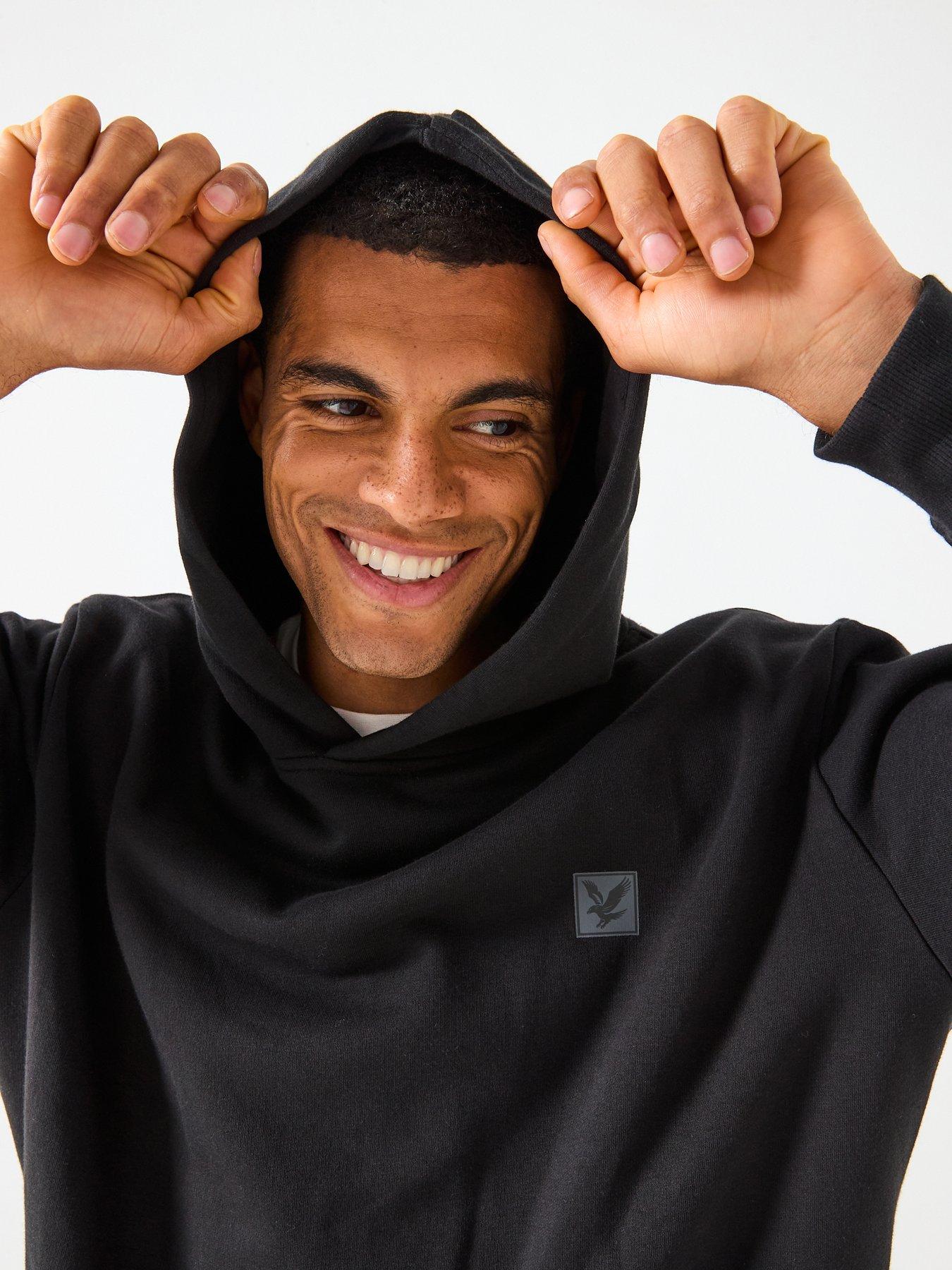 Image 4 of 6 of Lyle & Scott Loungewear Pullover Hoodie- Black