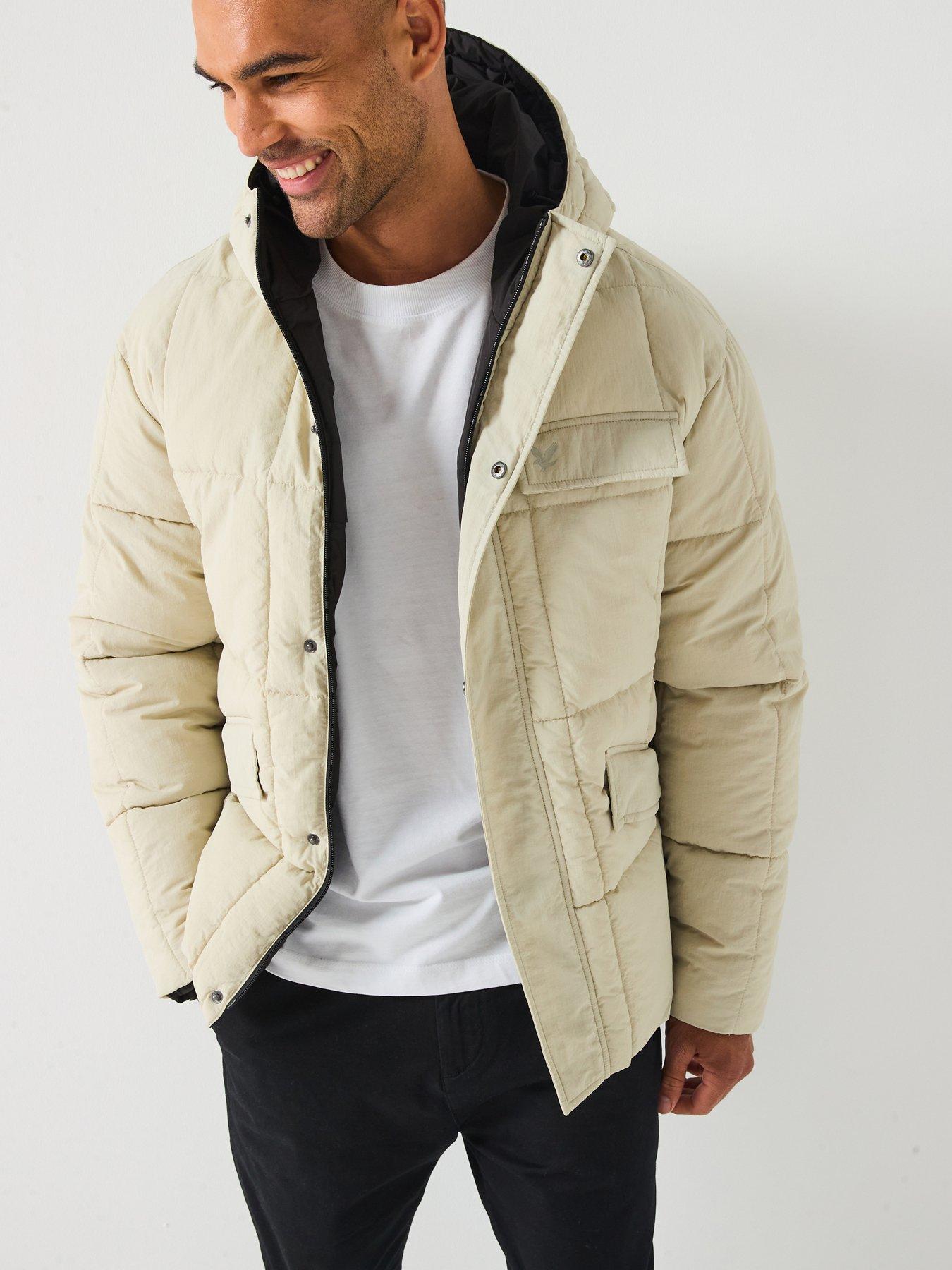 Lyle & Scott Reversible Wadded Jacket - Black/Cream | Very
