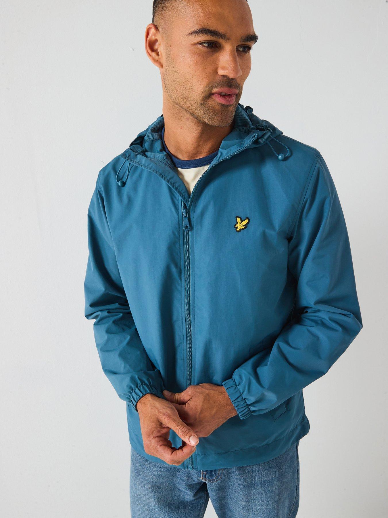 Image 1 of 6 of Lyle & Scott Zip Through Hooded Jacket- Blue