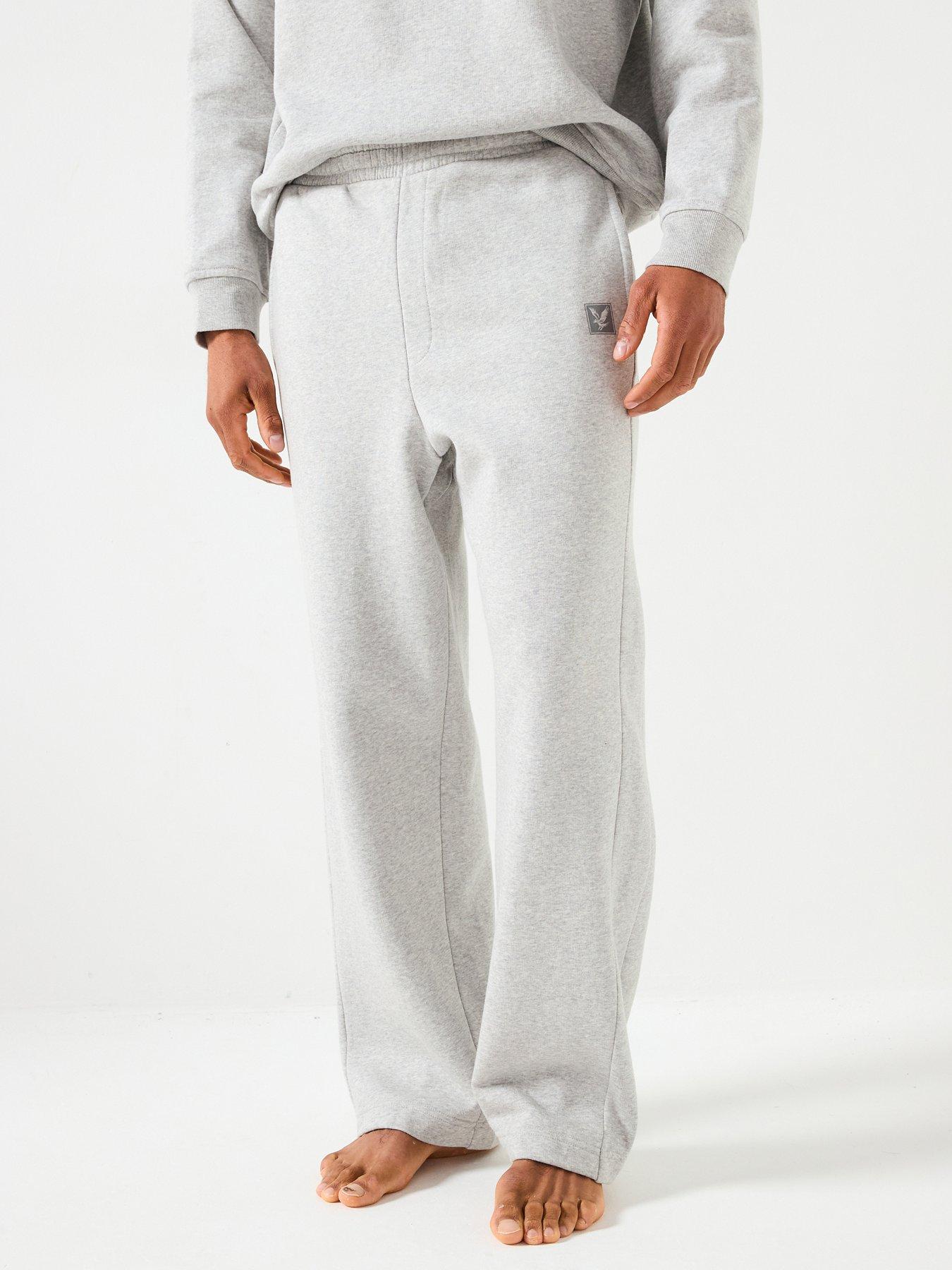 Lyle & Scott Loungewear Straight Leg Jogger - Dark Grey - Light Grey