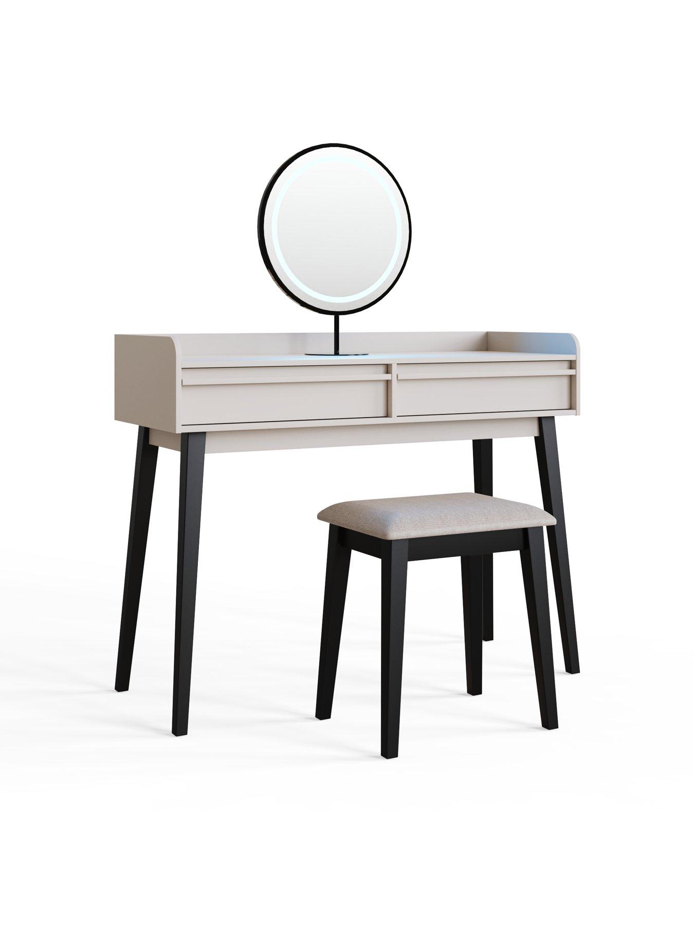 Image 4 of 7 of GFW Phoebe Dressing Table with LED Mirror & Stool