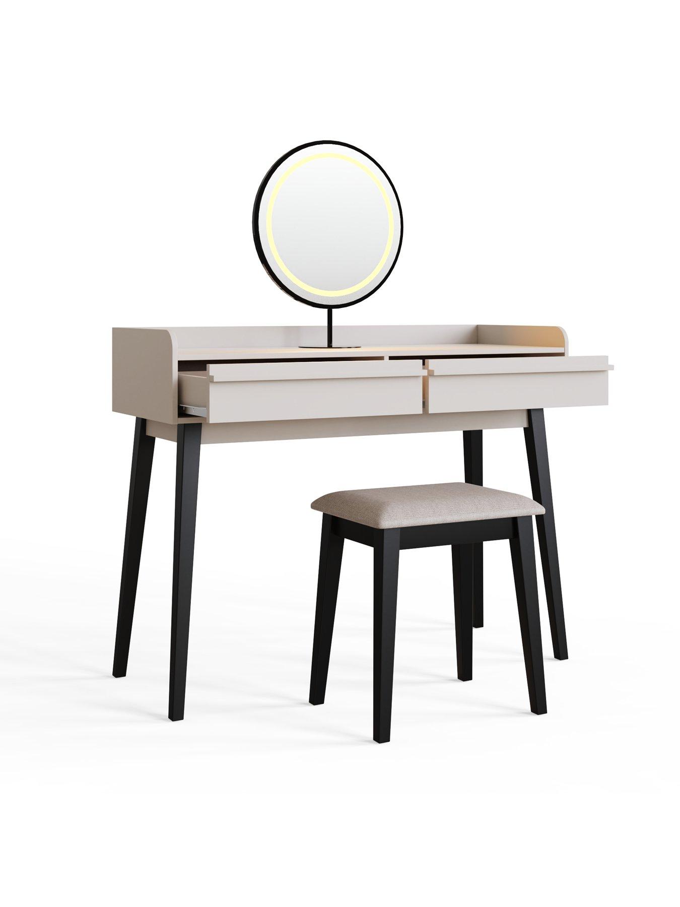 Image 5 of 7 of GFW Phoebe Dressing Table with LED Mirror & Stool