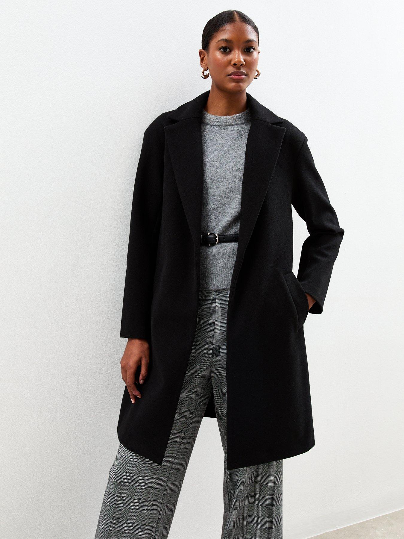 New Look Unlined Tailored Coat - Black