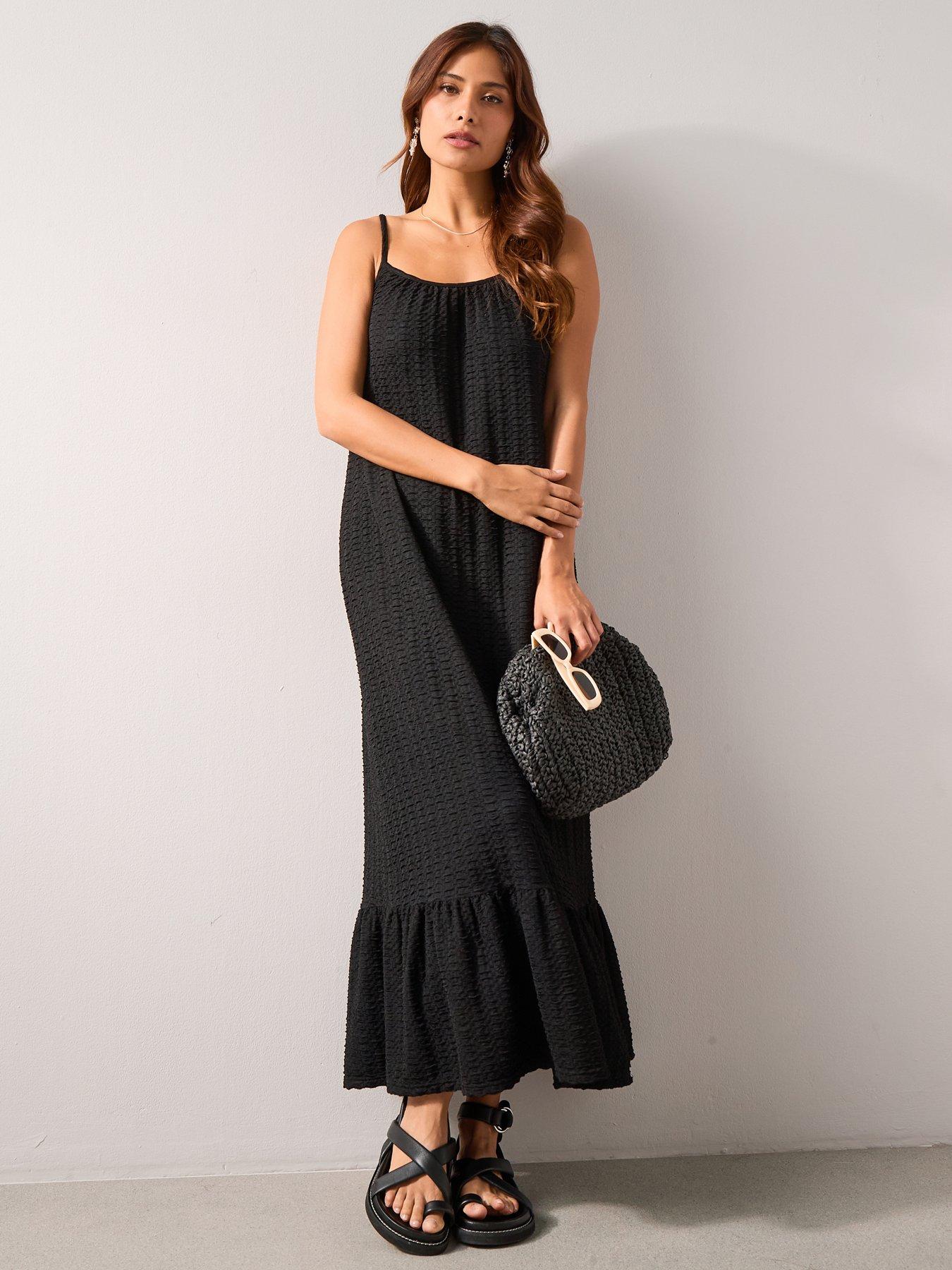 The Very Collection Strappy Maxi Beach Dress - Black