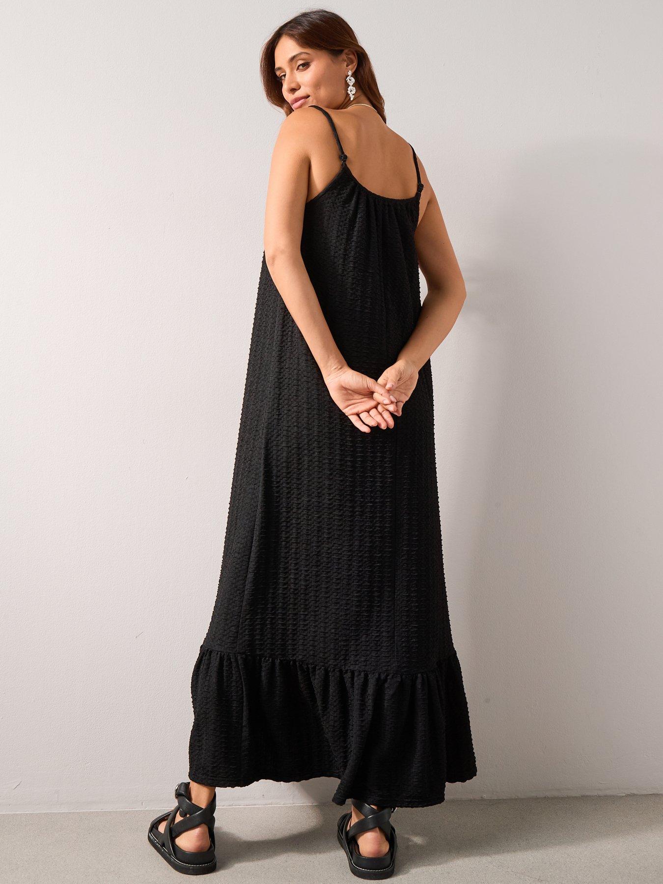 The Very Collection Strappy Maxi Beach Dress - Black | Very