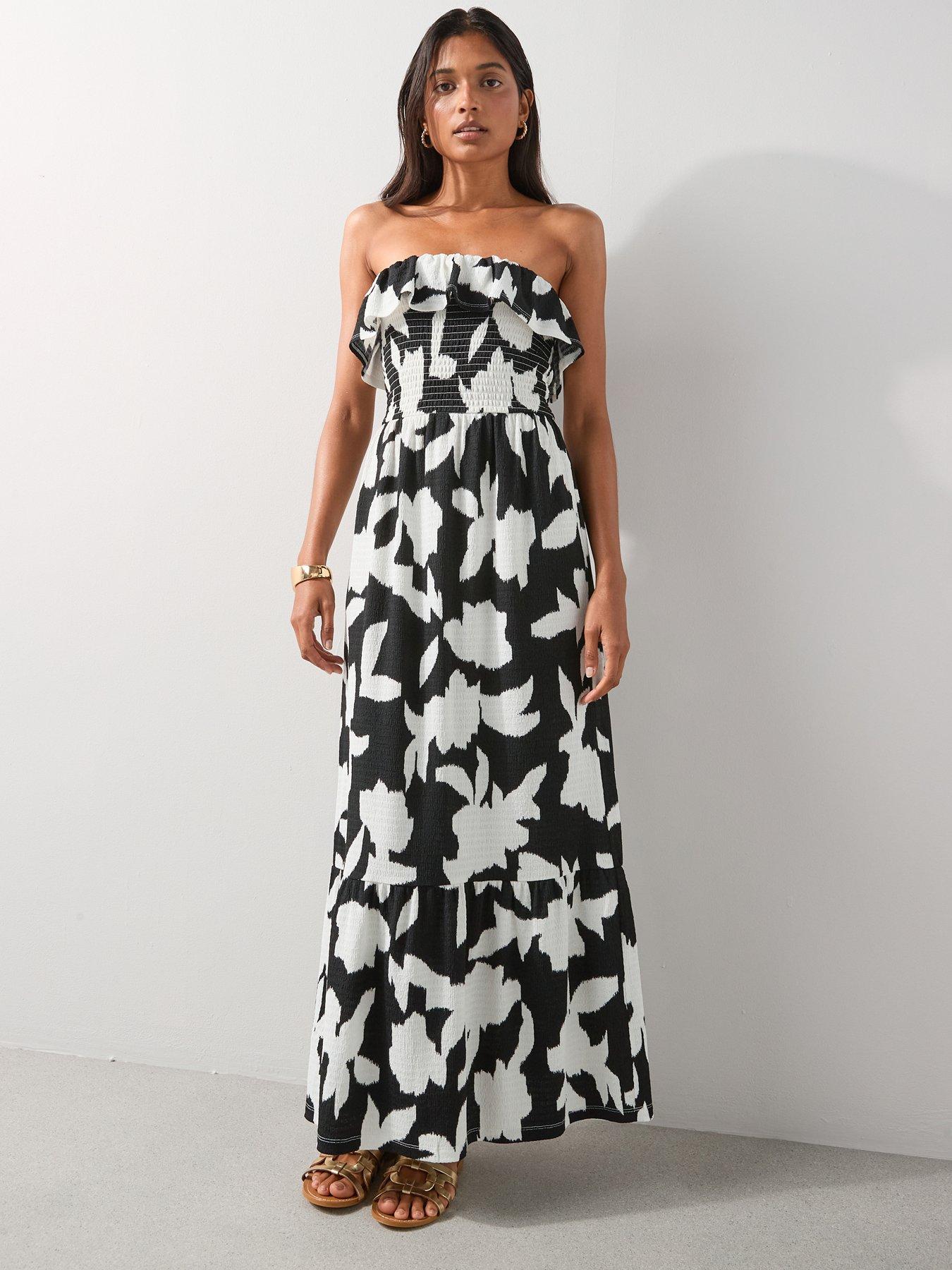 The Very Collection Mix  &  Match Shirred Bandeau Maxi Beach Dress