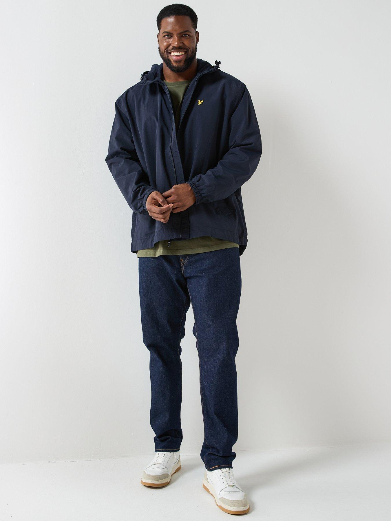 Image 3 of 6 of Lyle & Scott Big And Tall Zip Through Hooded Jacket - Navy