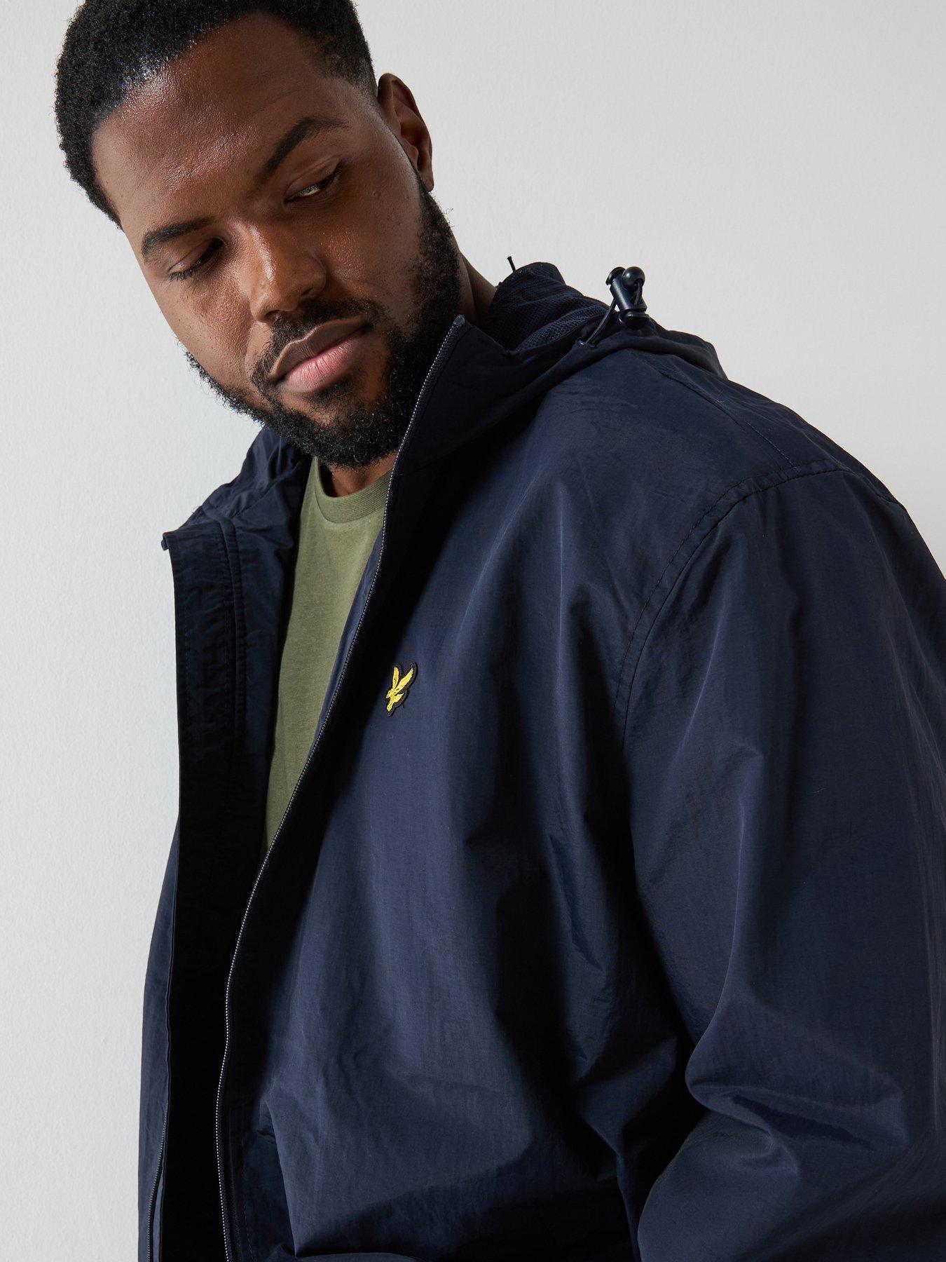 Image 4 of 6 of Lyle & Scott Big And Tall Zip Through Hooded Jacket - Navy
