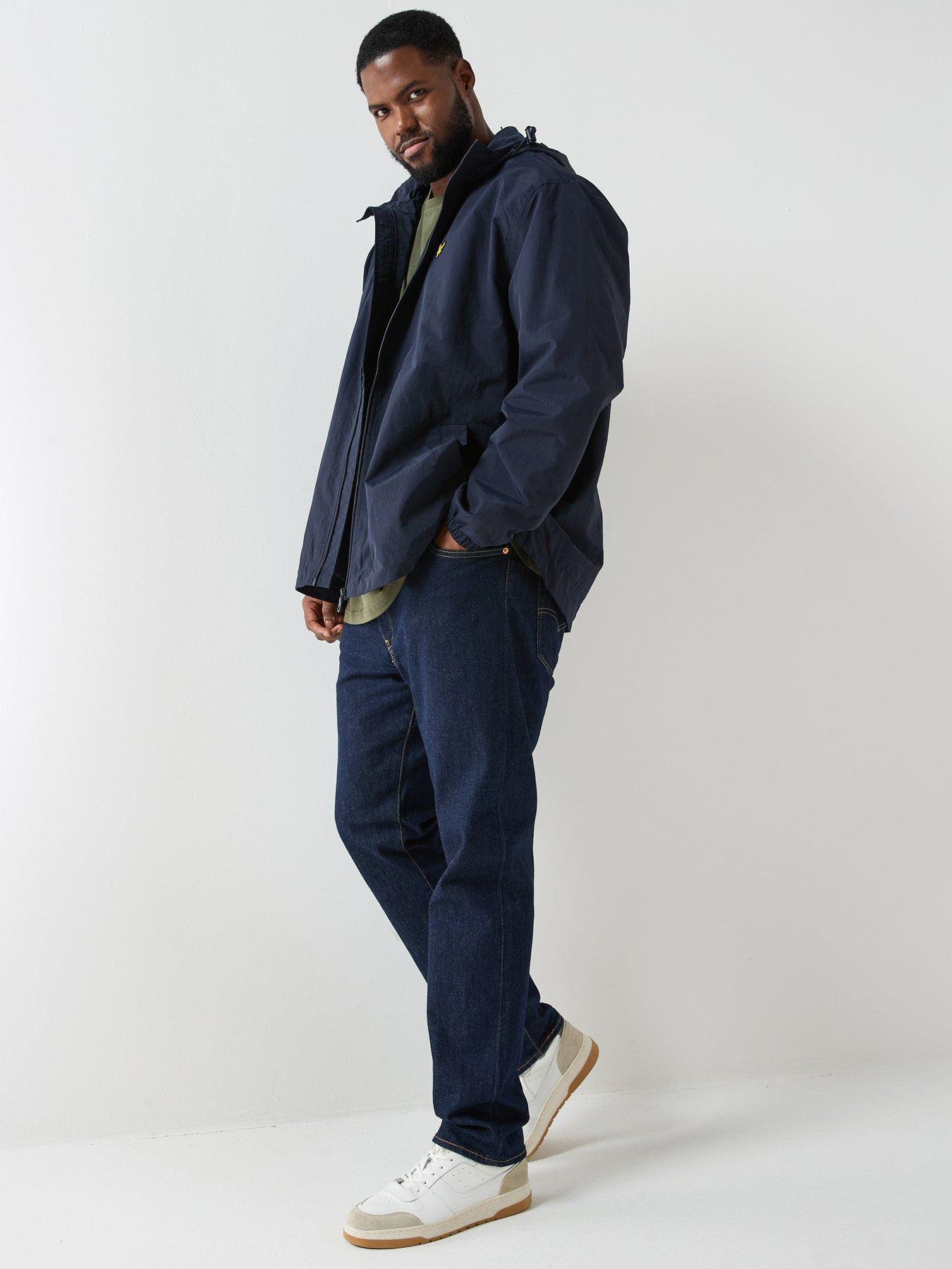 Image 5 of 6 of Lyle & Scott Big And Tall Zip Through Hooded Jacket - Navy