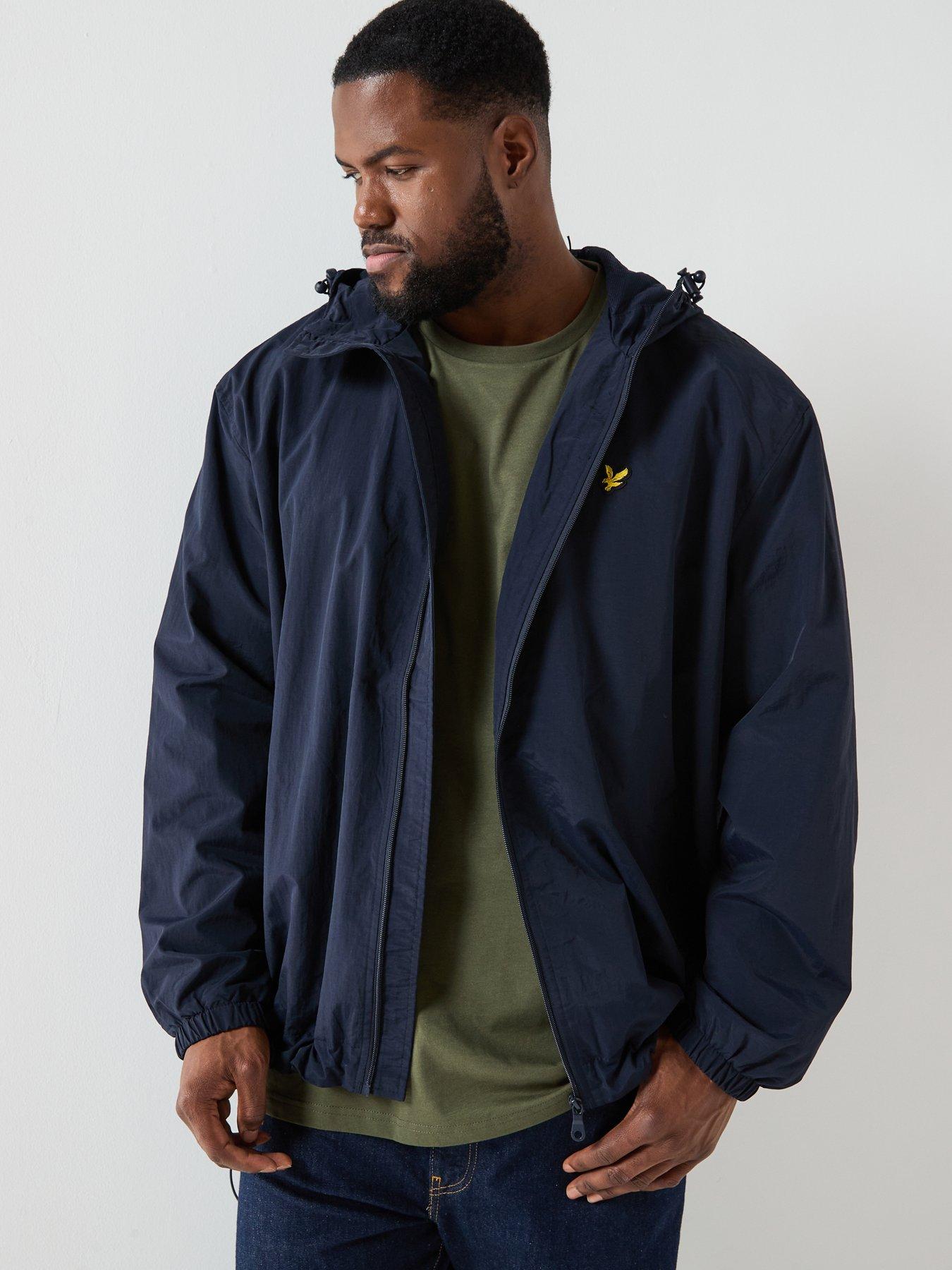 Image 6 of 6 of Lyle & Scott Big And Tall Zip Through Hooded Jacket - Navy
