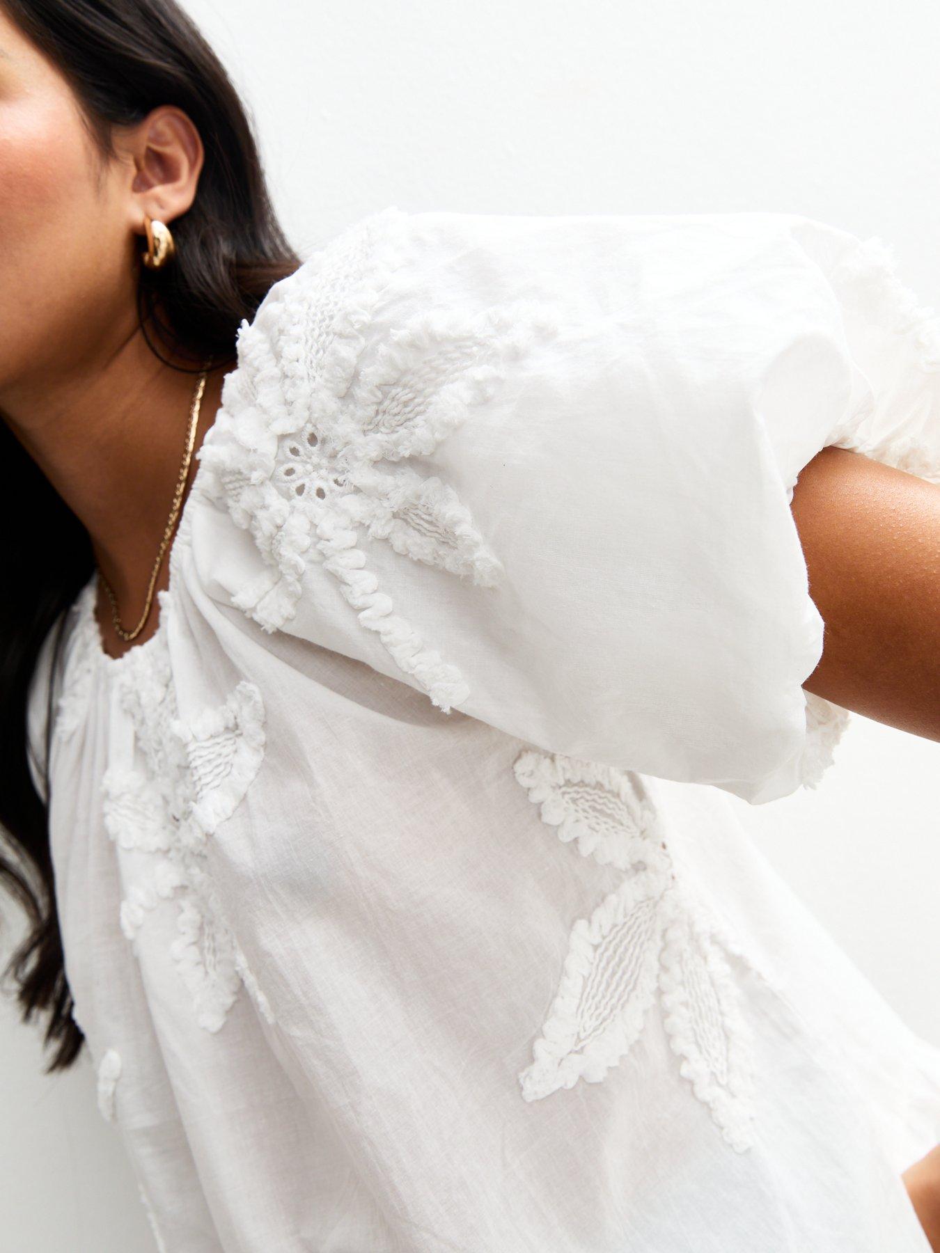 The Carlene Embroidered Top (White) main image 0