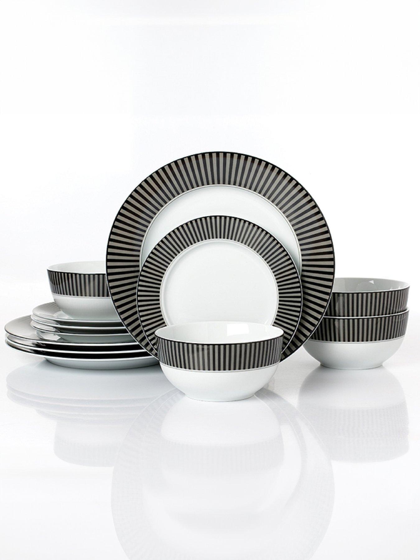 undefined 12pc  Black & Grey Stripe