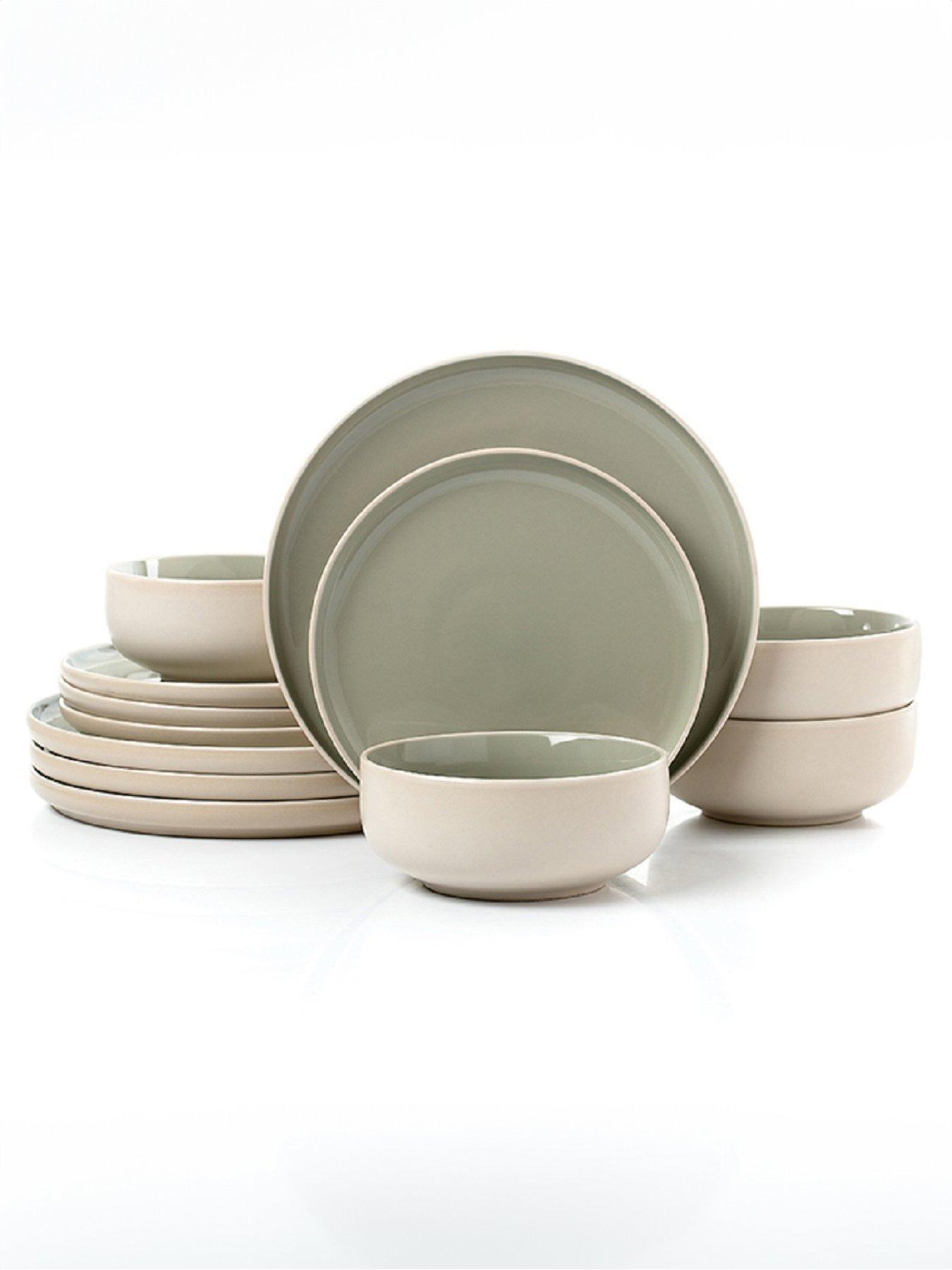 WATERSIDE 12pc 2tone Matt  &  Shiny Green